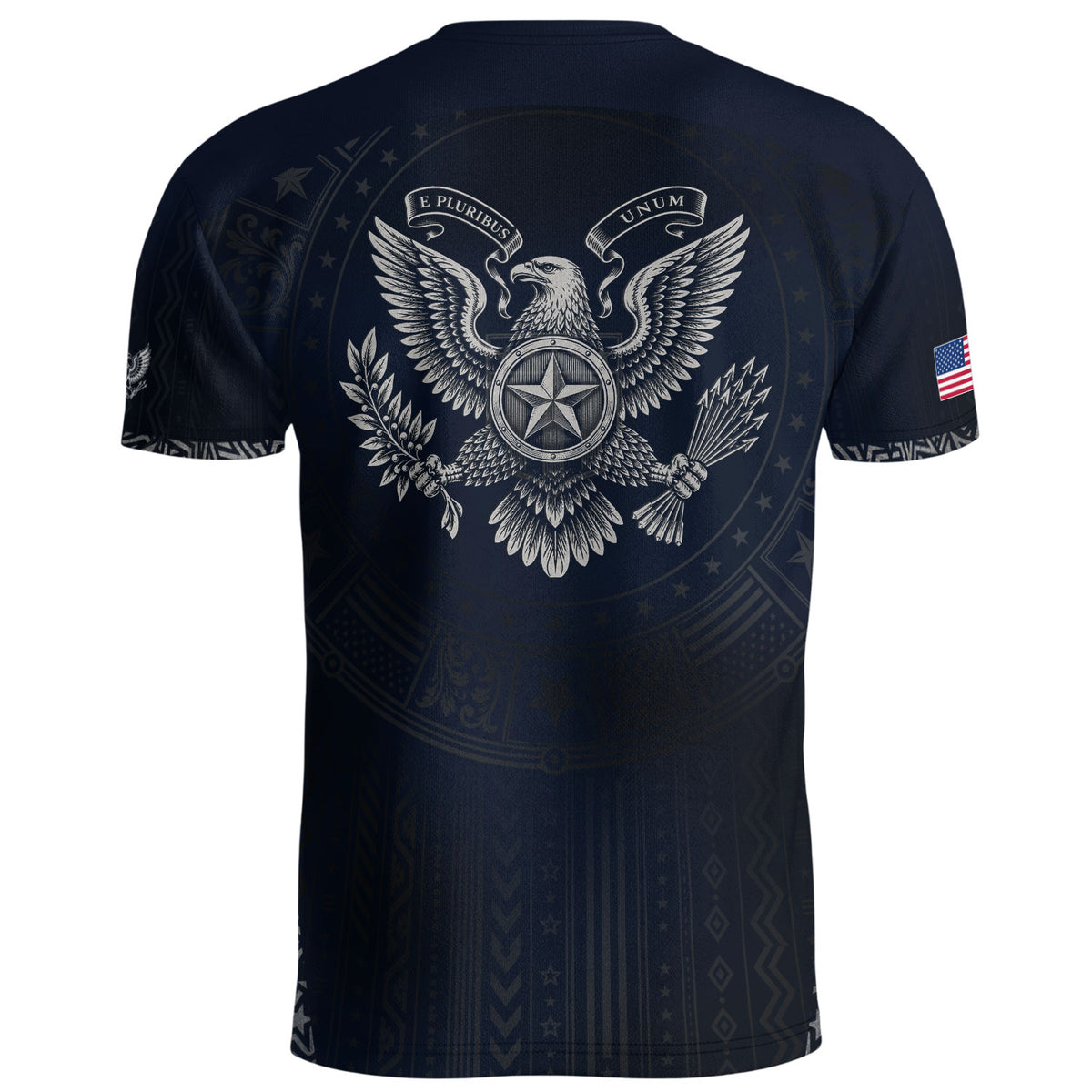 Adult Soccer Jersey Blue Patriotic Style - Bold Eagle Graphic Team Performance Shirt - Rust Field Wear