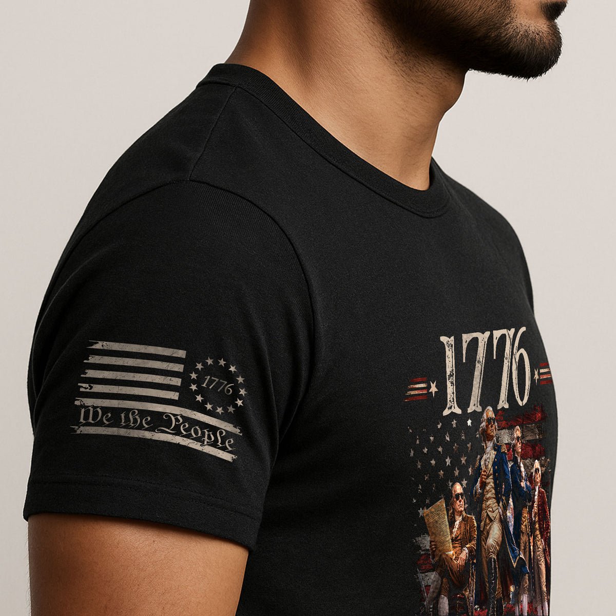 1776 National Champs Shirt Retro Independence Day Men American Pride Graphic Tee - Rust Field Wear