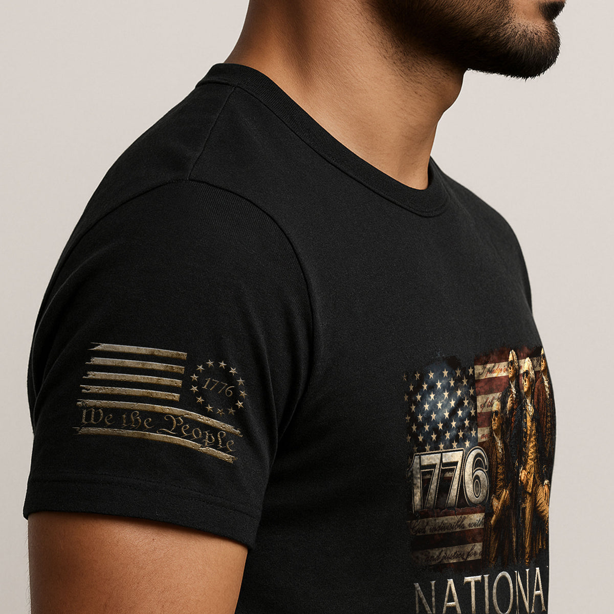 1776 National Champs T-Shirt Patriotic US Founding Fathers 4th of July Vintage Graphic Tee - Rust Field Wear