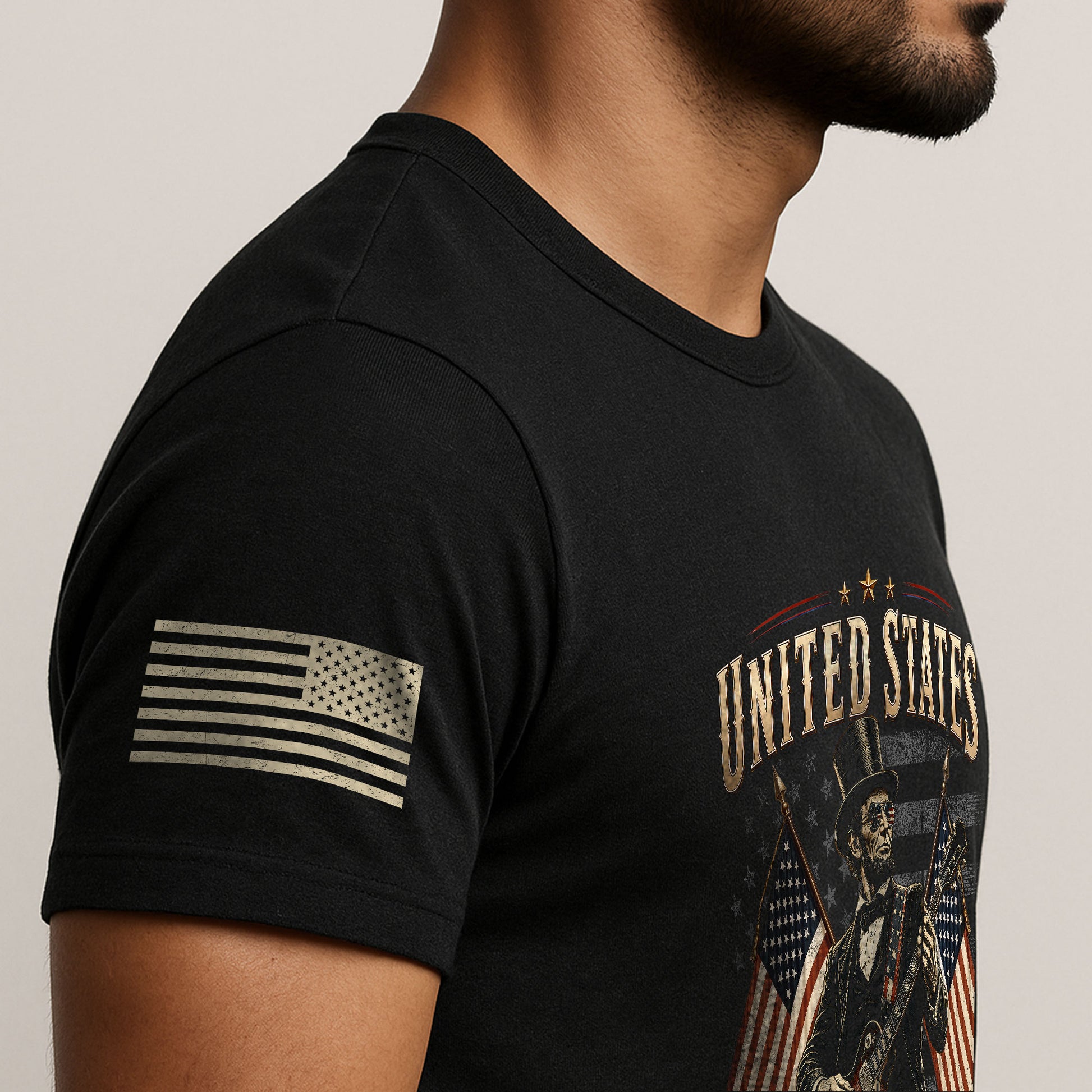 Patriotic Lincoln Electric Guitar T-Shirt 1776 2026 Vintage American Flags Tee Retro - Rust Field Wear