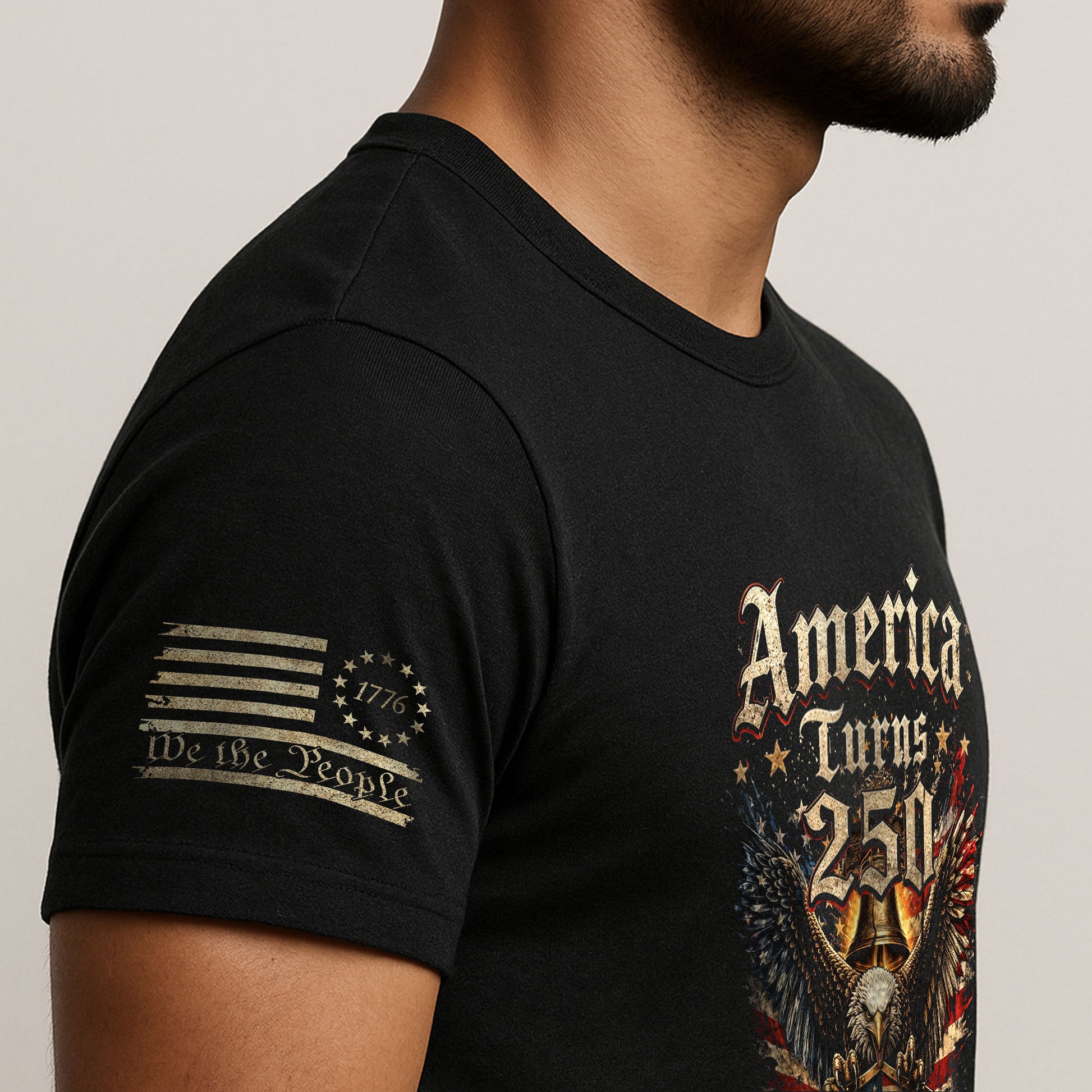 America Turns 250 I Turn 50 Shirt Vintage 1976 Birthday Eagle Patriotic T-Shirt Gift - Rust Field Wear