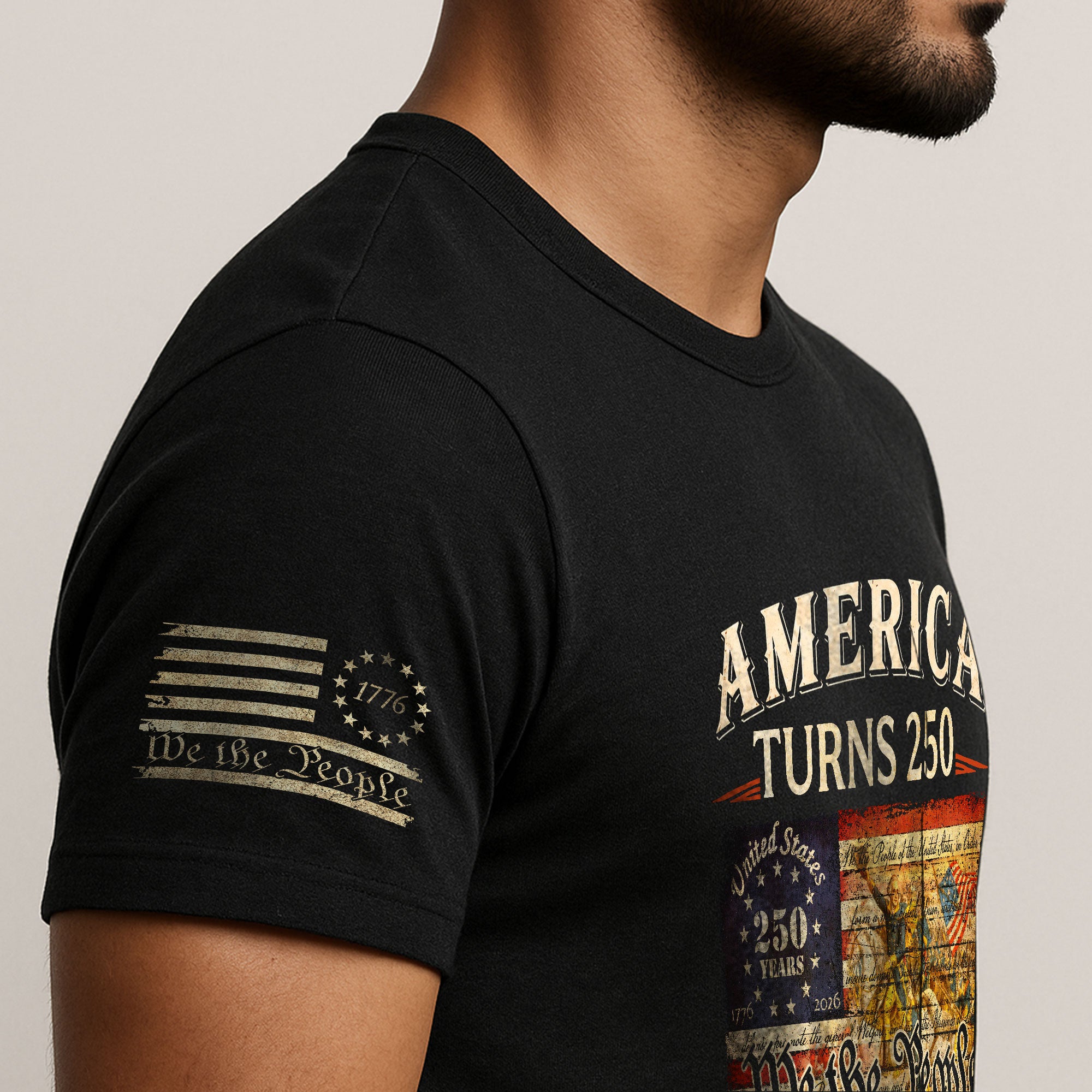 Golden 50th Birthday Shirt Patriotic Historical Art T-Shirt Gift Born in 1976 2026 - Rust Field Wear