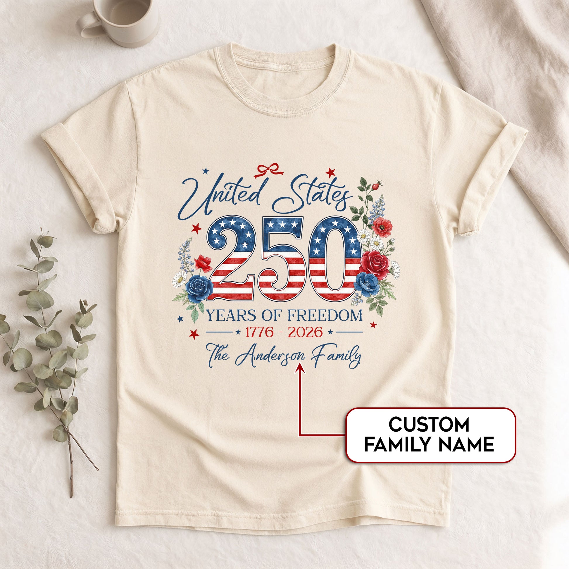 Custom Family Shirt 1776 2026 250 Years of Freedom Vintage Patriotic - Rust Field Wear