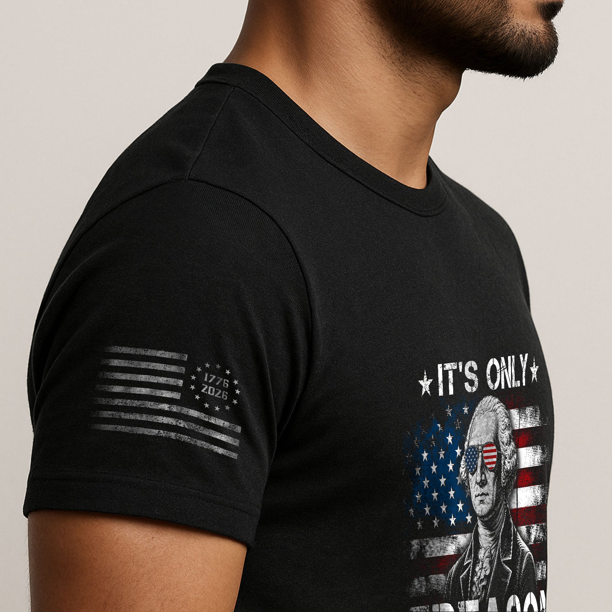 It's Only Treason If You Lose Shirt George Washington Patriotic Flag 2D Graphic Tee - Rust Field Wear