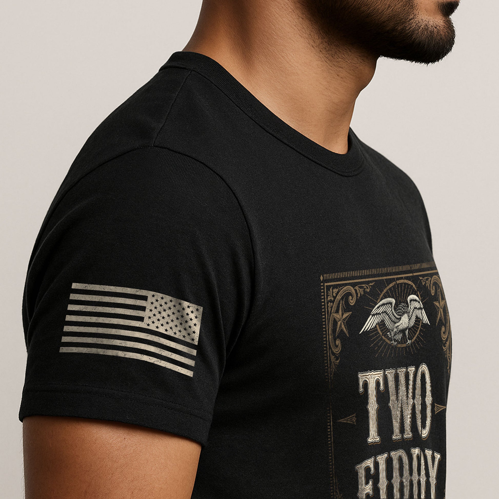 Two Fiddy Vintage Emblem Graphic Tee - Elegant 250th Anniversary Heritage Cotton Shirt - Rust Field Wear