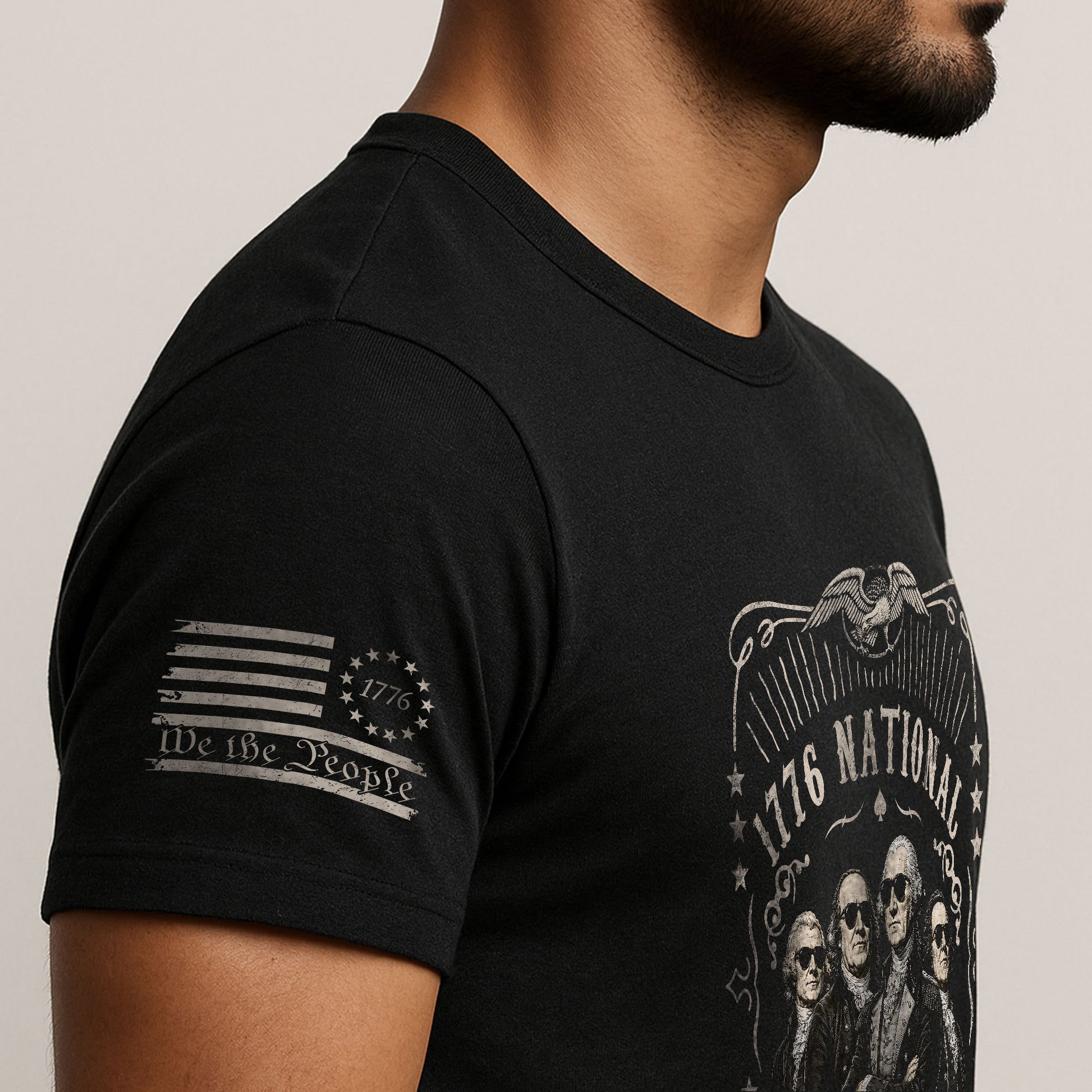 1776 National Champs T-Shirt – Vintage Founding Fathers Graphic Tee for Patriotic Style - Rust Field Wear