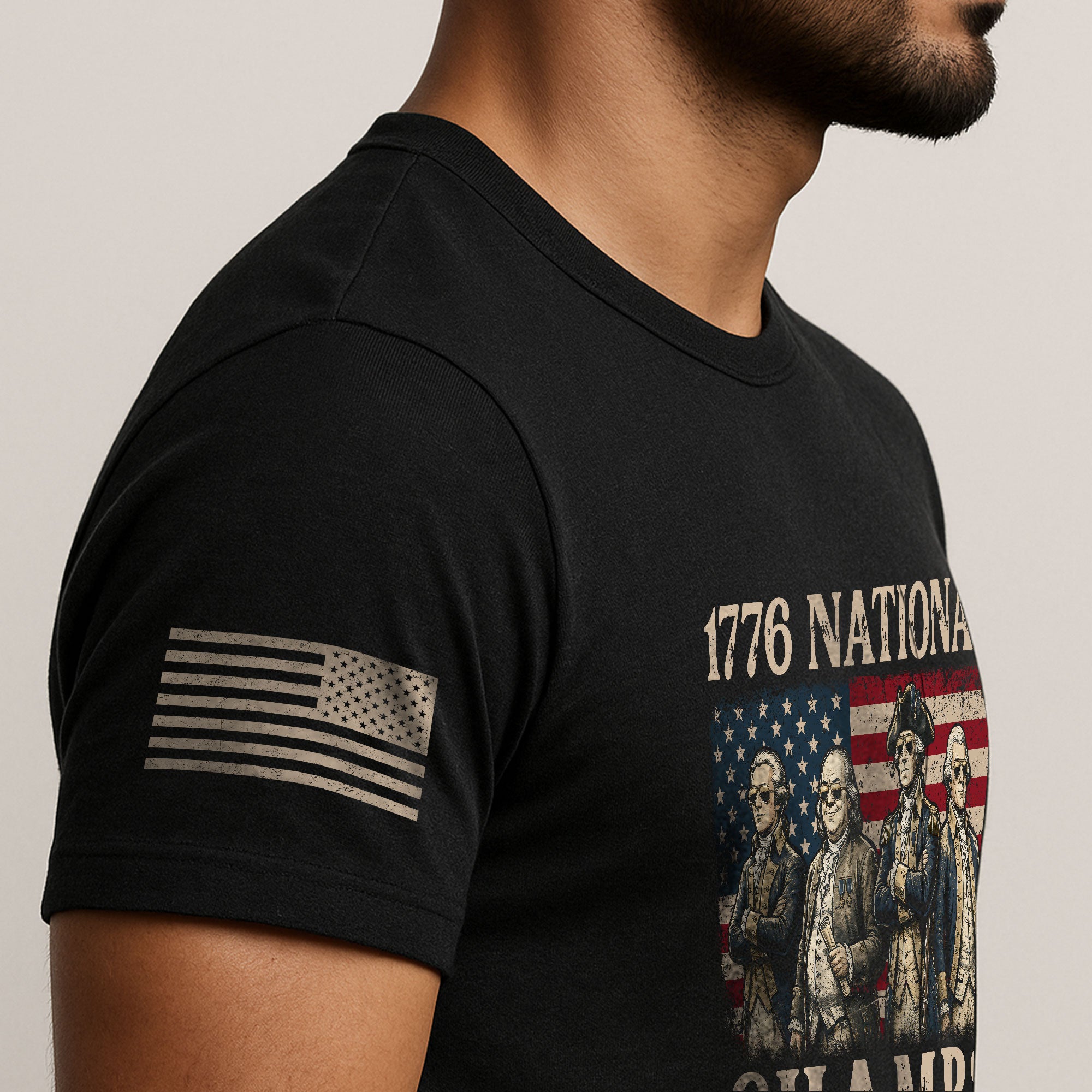 1776 National Champs Graphic Tee – Classic Founding Fathers American Pride T-Shirt - Rust Field Wear