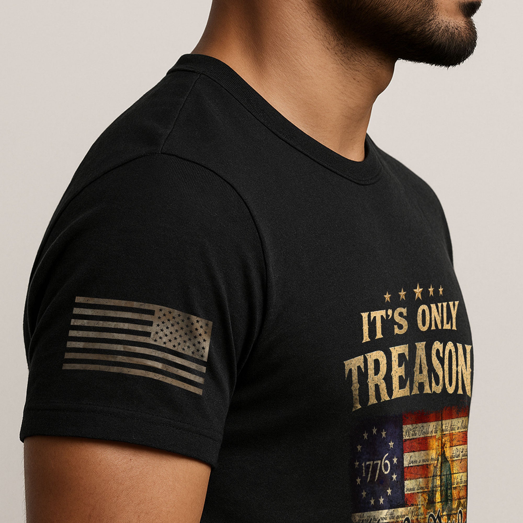 Patriotic 1776 We The People T-Shirt - It’s Only Treason If You Lose Historical Tee - Rust Field Wear