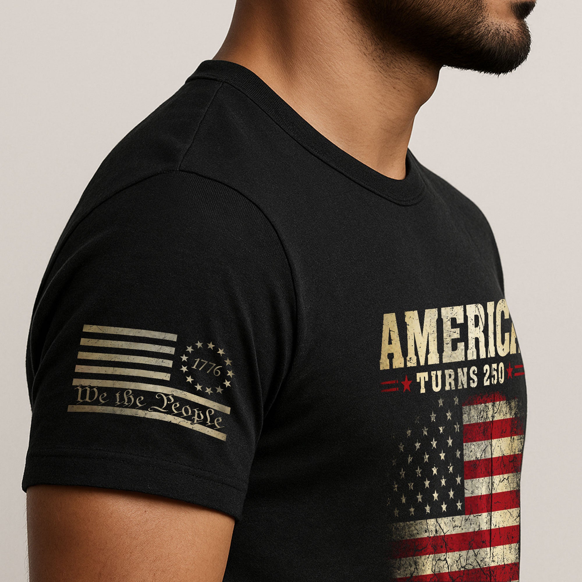 Patriotic 1776 2026 Birthday Tee Celebrating America Turns 250 And I Turn 50 Graphic Shirt - Rust Field Wear