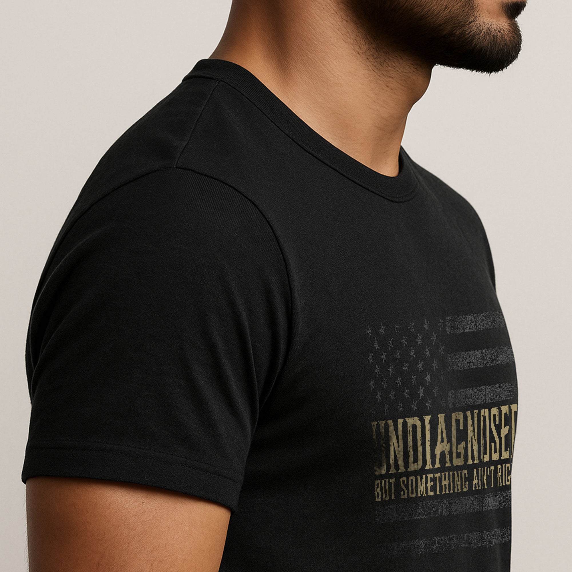 Undiagnosed But Something Ain't Right Graphic Tee Tactical USA Flag Patriotic Shirt - Rust Field Wear