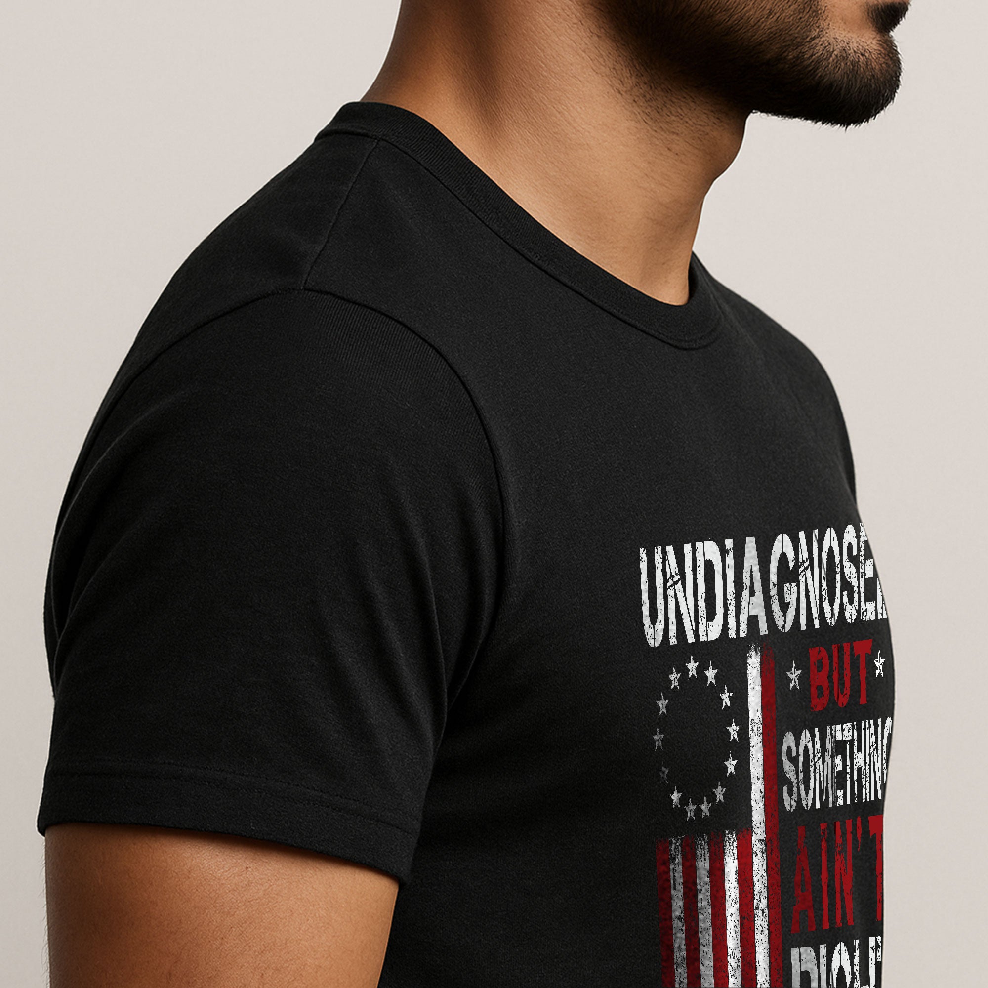 Undiagnosed But Something Ain't Right T-Shirt Betsy Ross 13 Stars Colonial US Flag Tee - Rust Field Wear
