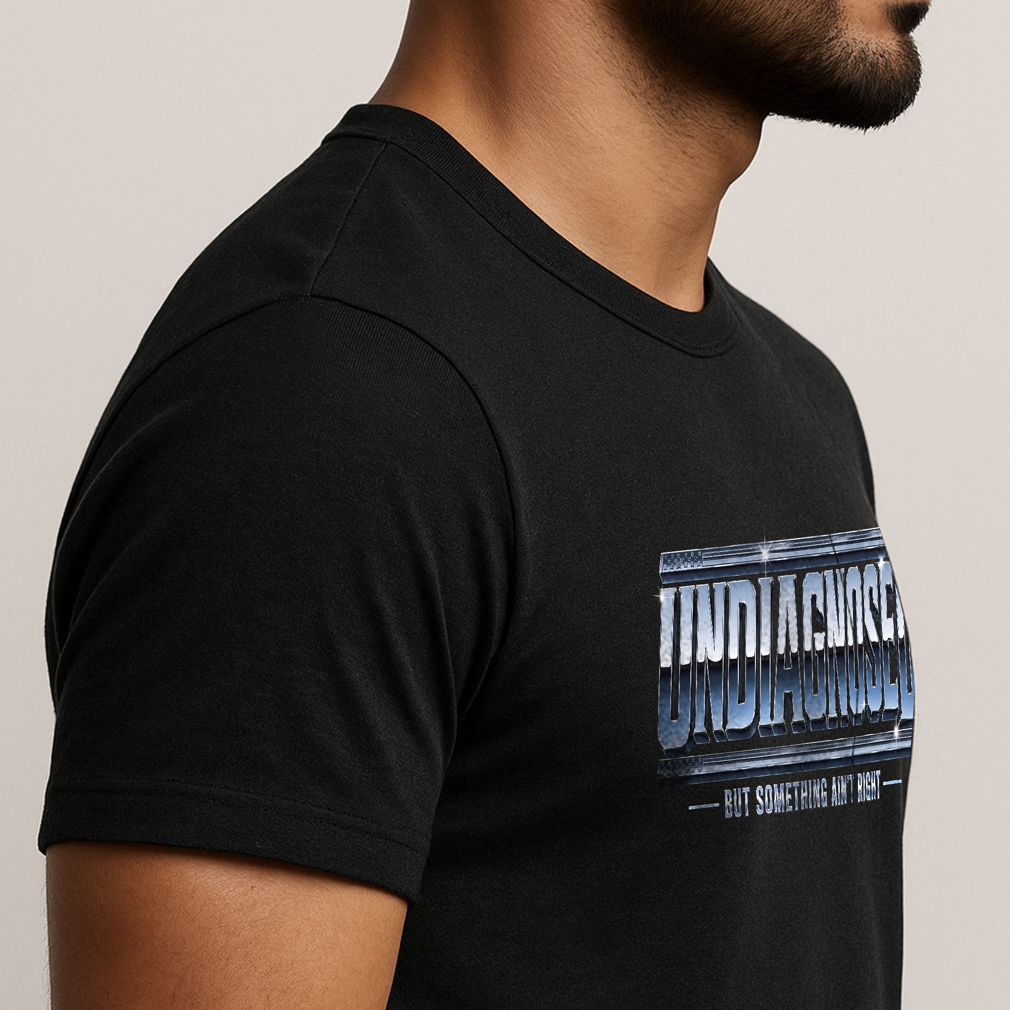 Funny Slogan Graphic Tee Undiagnosed But Something Ain't Right Casual Cotton Shirt - Rust Field Wear