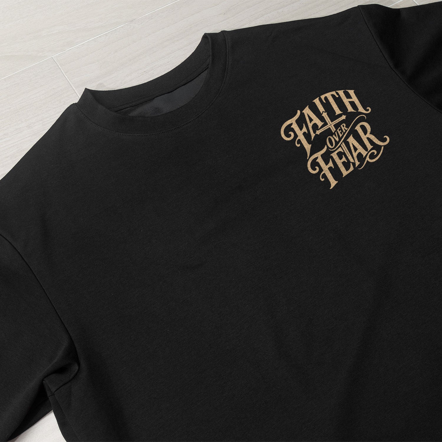 Faith Over Fear Christian Shirt Psalm 118:6 Patriotic Religious Graphic Faith Tee