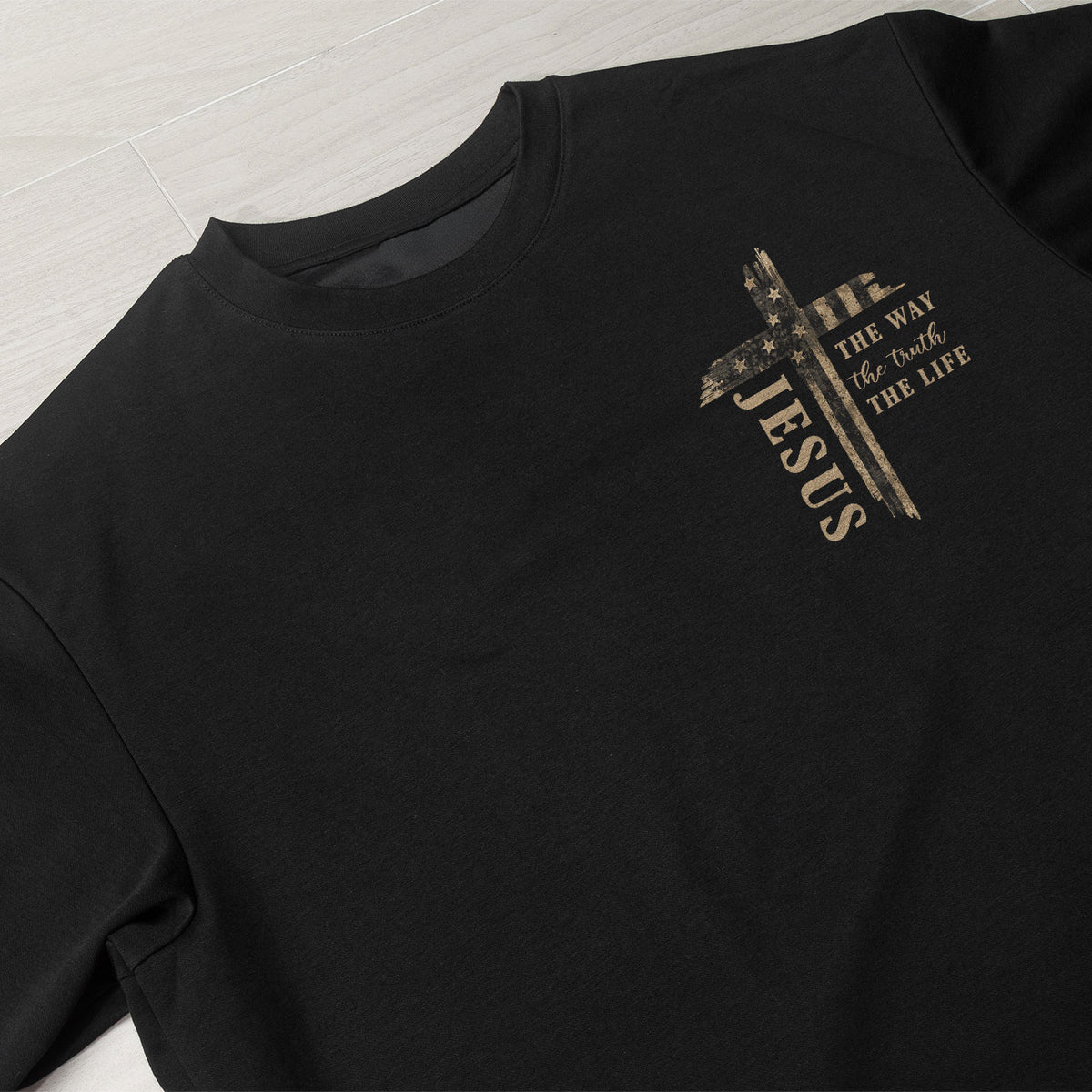 Jesus The Way The Truth The Life T Shirt Christian Cross Angel Wings Faith Tee Apparel - Rust Field Wear