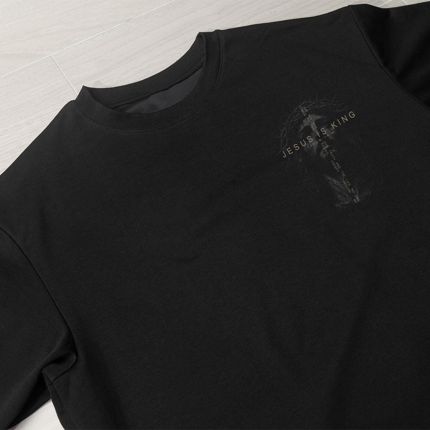 Jesus Is King T Shirt Christian Cross John 14 6 Bible Verse Religious Faith Tee - Rust Field Wear