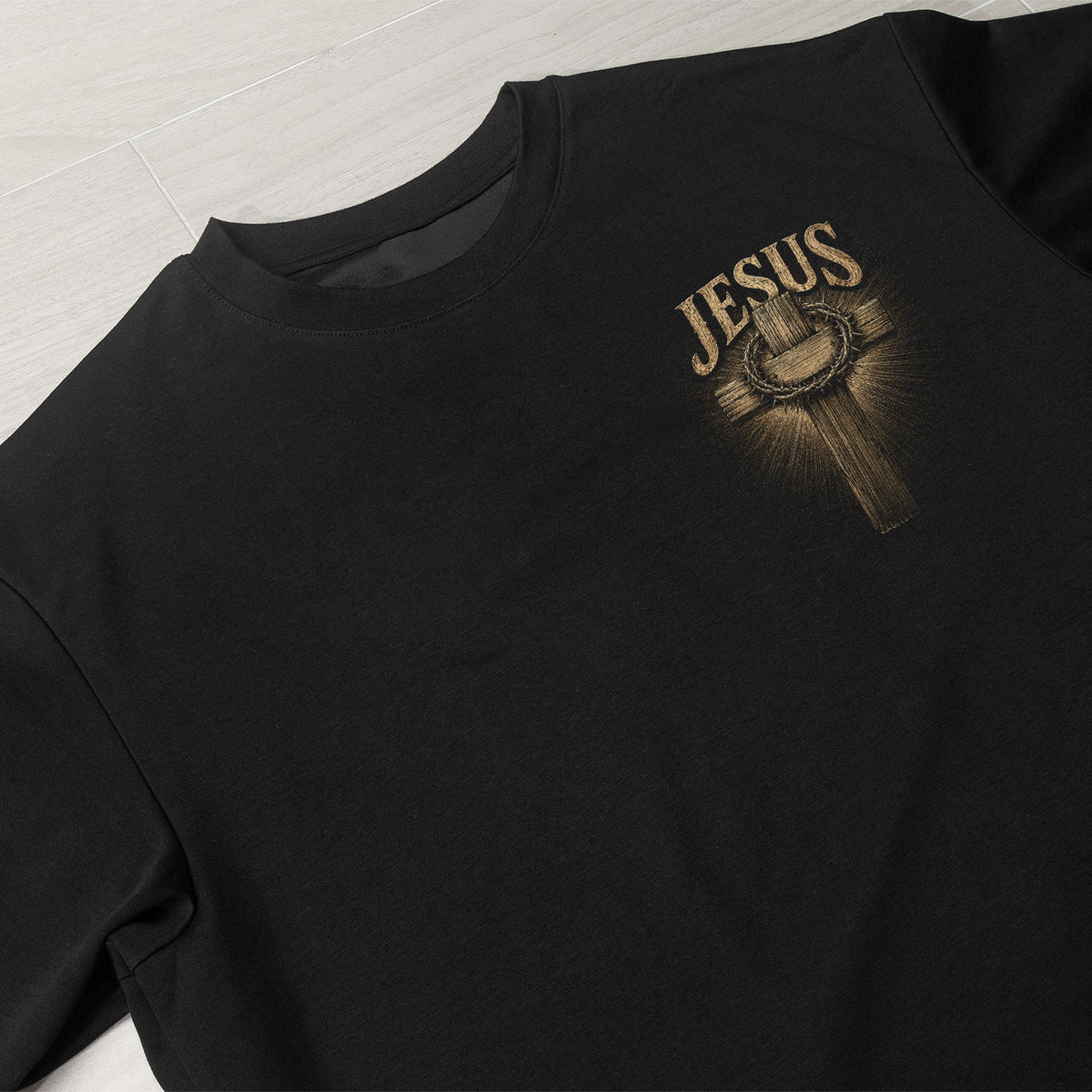 Jesus Portrait Crown Of Thorns The Way The Truth The Life Graphic Christian T Shirt Men - Rust Field Wear