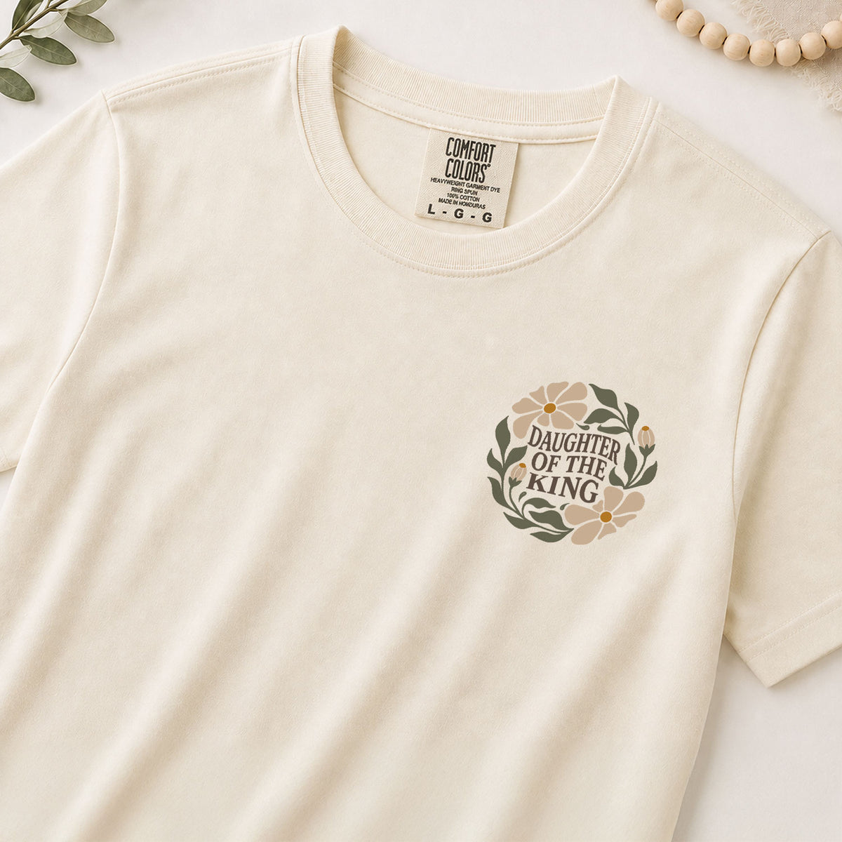 Daughter Of The King Floral 2 Corinthians 6 18 Christian T Shirt Apparel Top Women - Rust Field Wear
