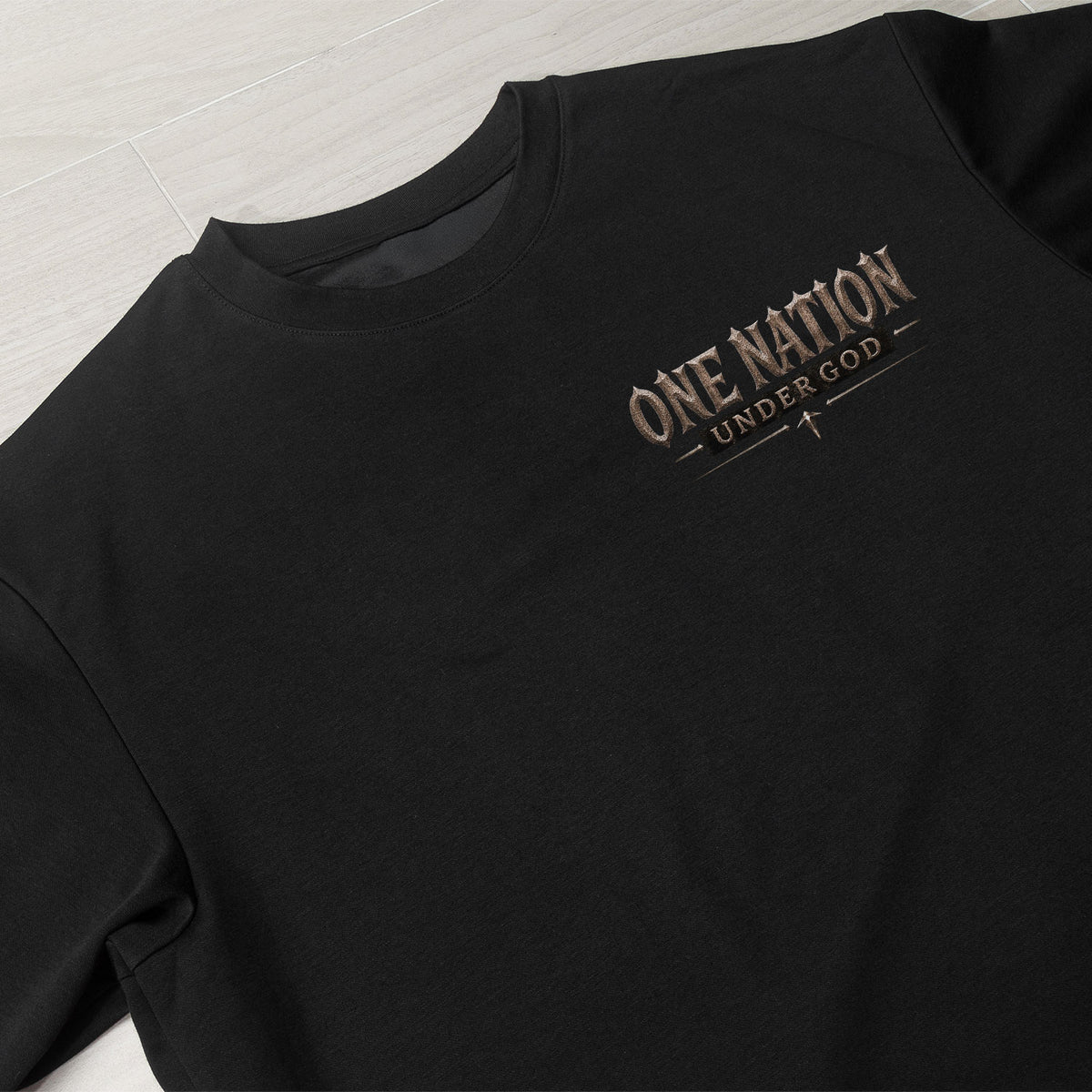 One Nation Under God Shirt Patriotic Christian Men Shirt Crown Of Thorns American Flag Tee - Rust Field Wear