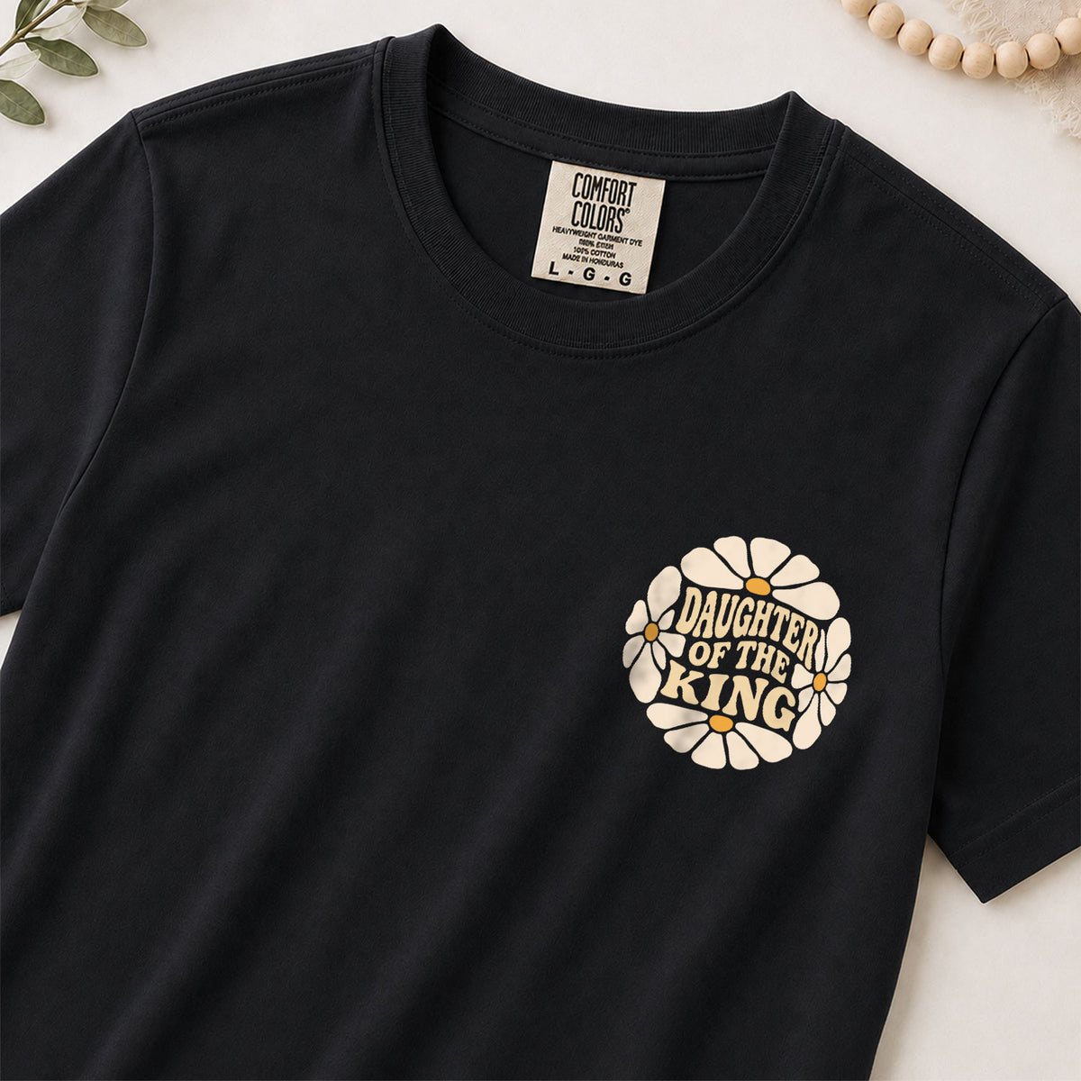 Daughter Of The King Shirt Retro Daisy Flower 2 Corinthians 6 18 Christian Graphic Tee - Rust Field Wear