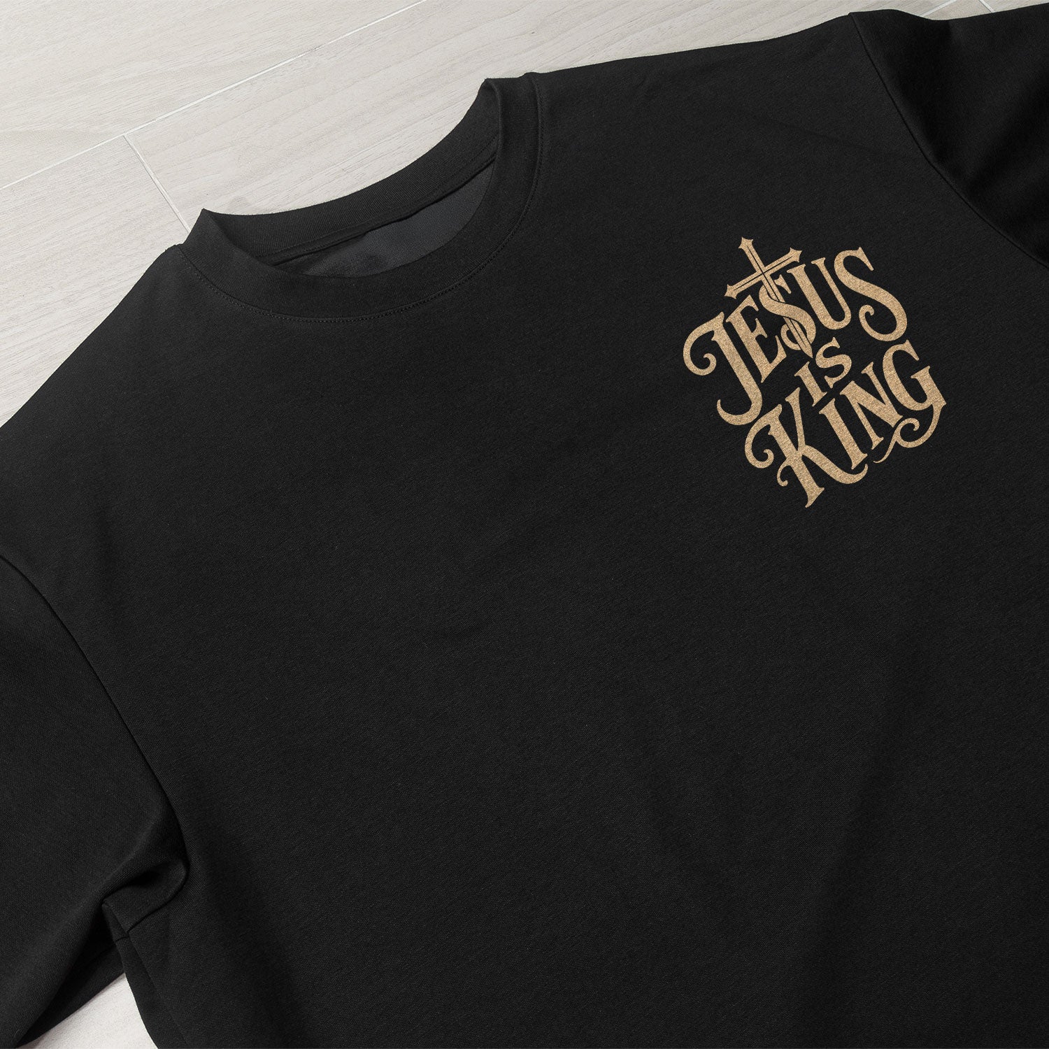 Jesus Is King Shirt Patriotic Christian Men Shirt American Flag Cross Dove John 14 6 Tee - Rust Field Wear