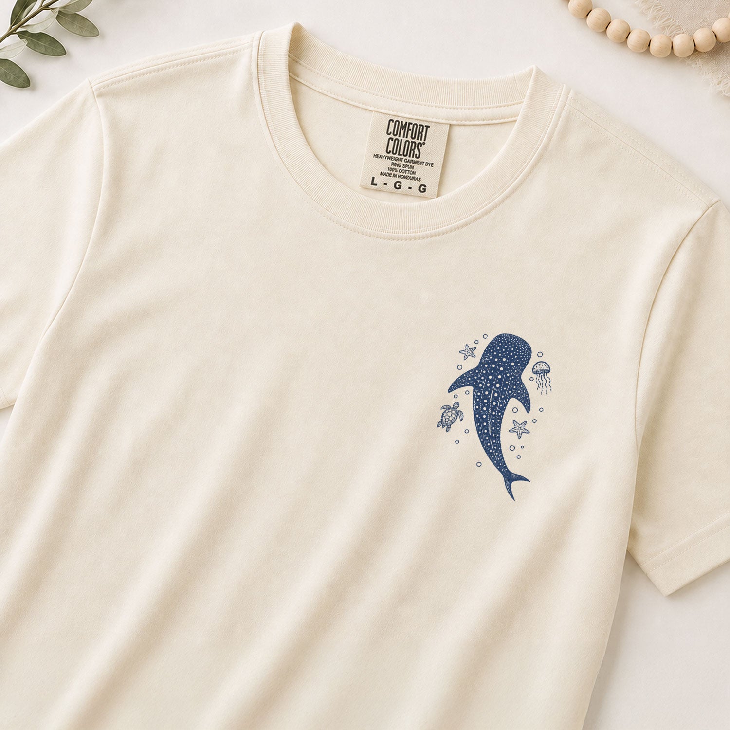 When You Go Through Deep Waters Whale Isaiah 43 2 Christian Graphic Tee Shirt Women - Rust Field Wear