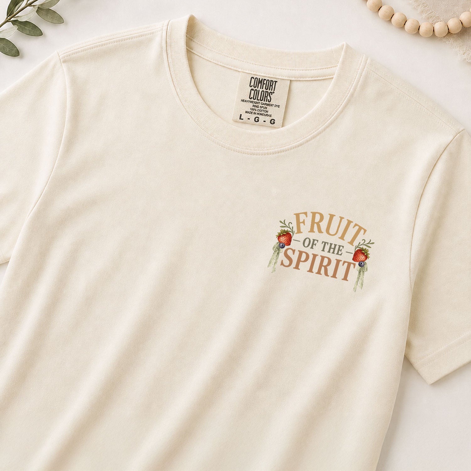 Fruit Of The Spirit Galatians Scripture Pink Cute Christian Tee For Women Apparel