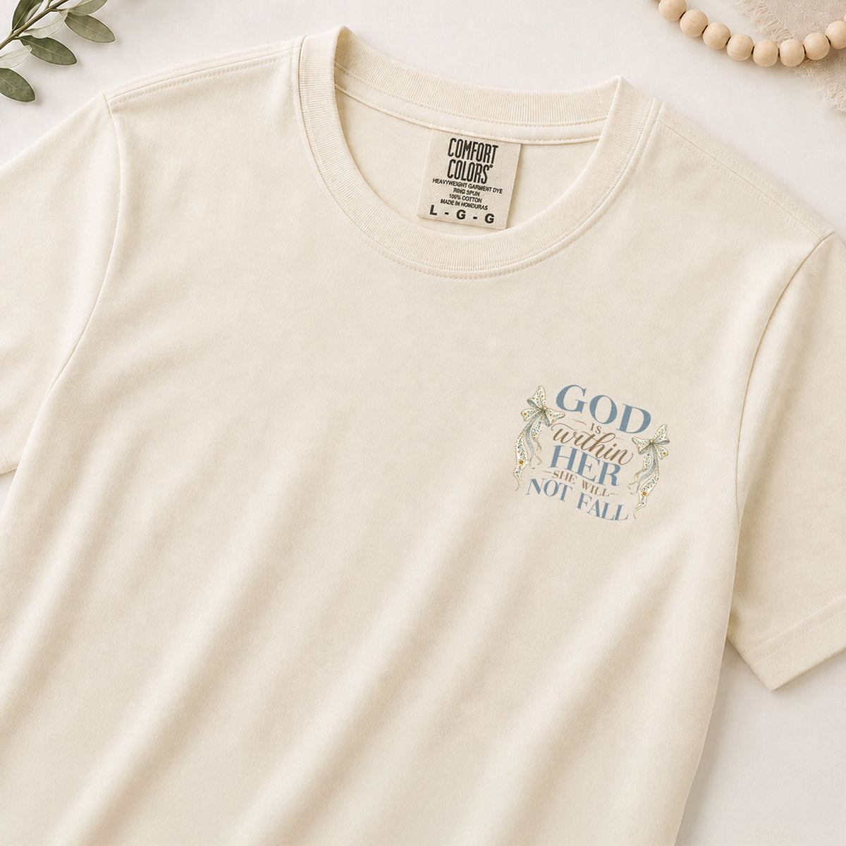 Inspirational Christian Butterfly Cross Aesthetic Women Graphic Tee Shirt Retro Cotton - Rust Field Wear