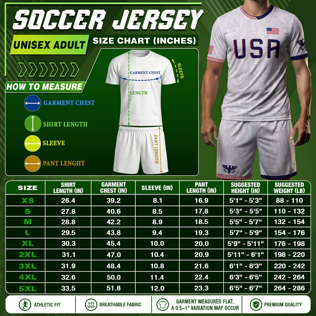 White USA Soccer Jersey Men Patriotic United States Football Shirt Team Sportswear Gift - Rust Field Wear