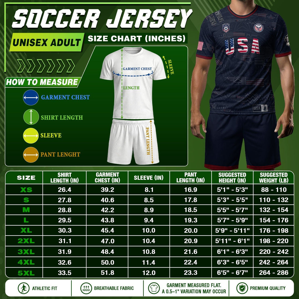 Adult Men Women USA Soccer Jersey Patriotic Flag Letters United States Fan Shirt - Rust Field Wear