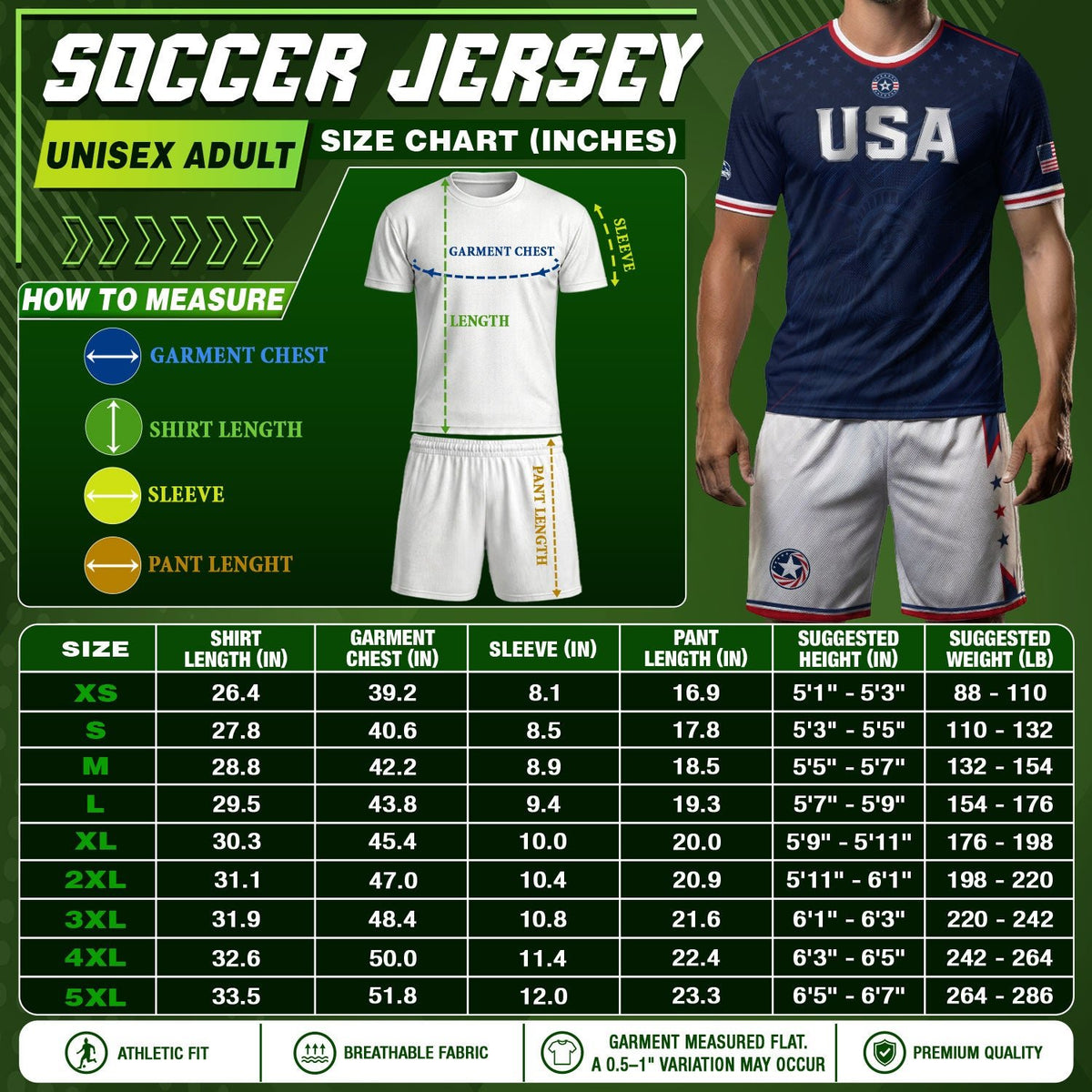 Navy USA Soccer Jersey Men Patriotic United States Football Shirt Silver USA Text Gift - Rust Field Wear