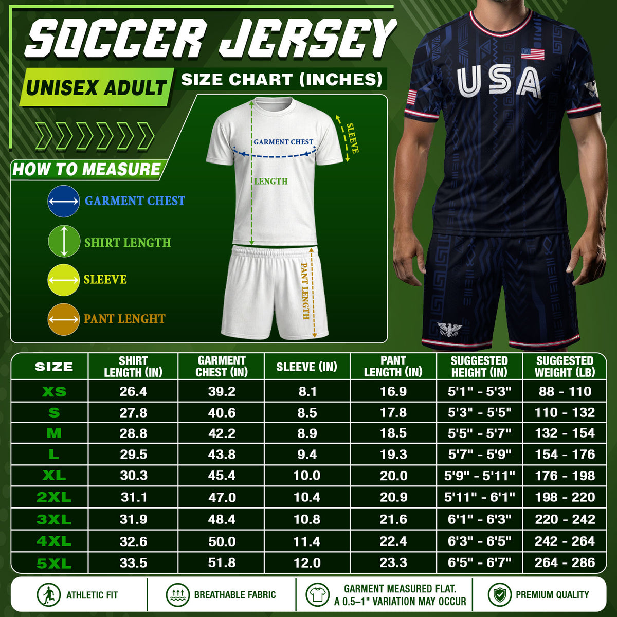 USA Soccer Jersey Adult Eagle Crest Patriotic Football Shirt Navy Blue Fan Edition