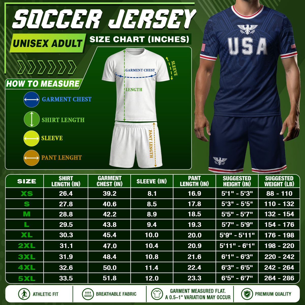 USA Eagle Patriotic Soccer Jersey Adult Navy Blue American Flag Independence Shirt