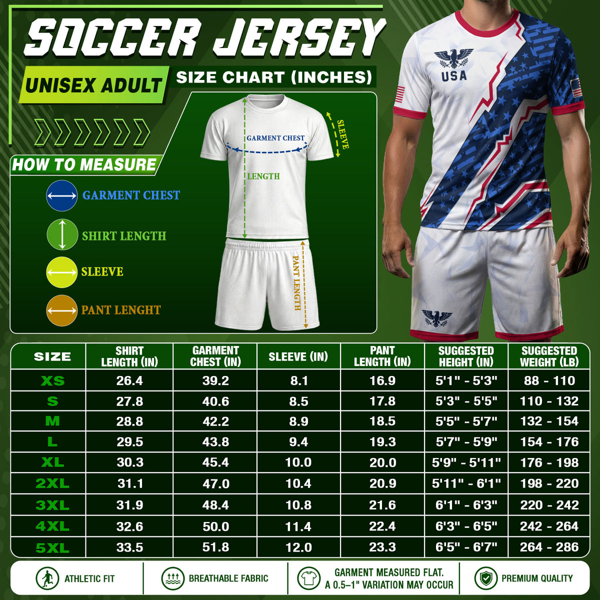 USA Eagle Soccer Jersey Adult American Pride Patriotic Soccer Fan Graphic Shirt