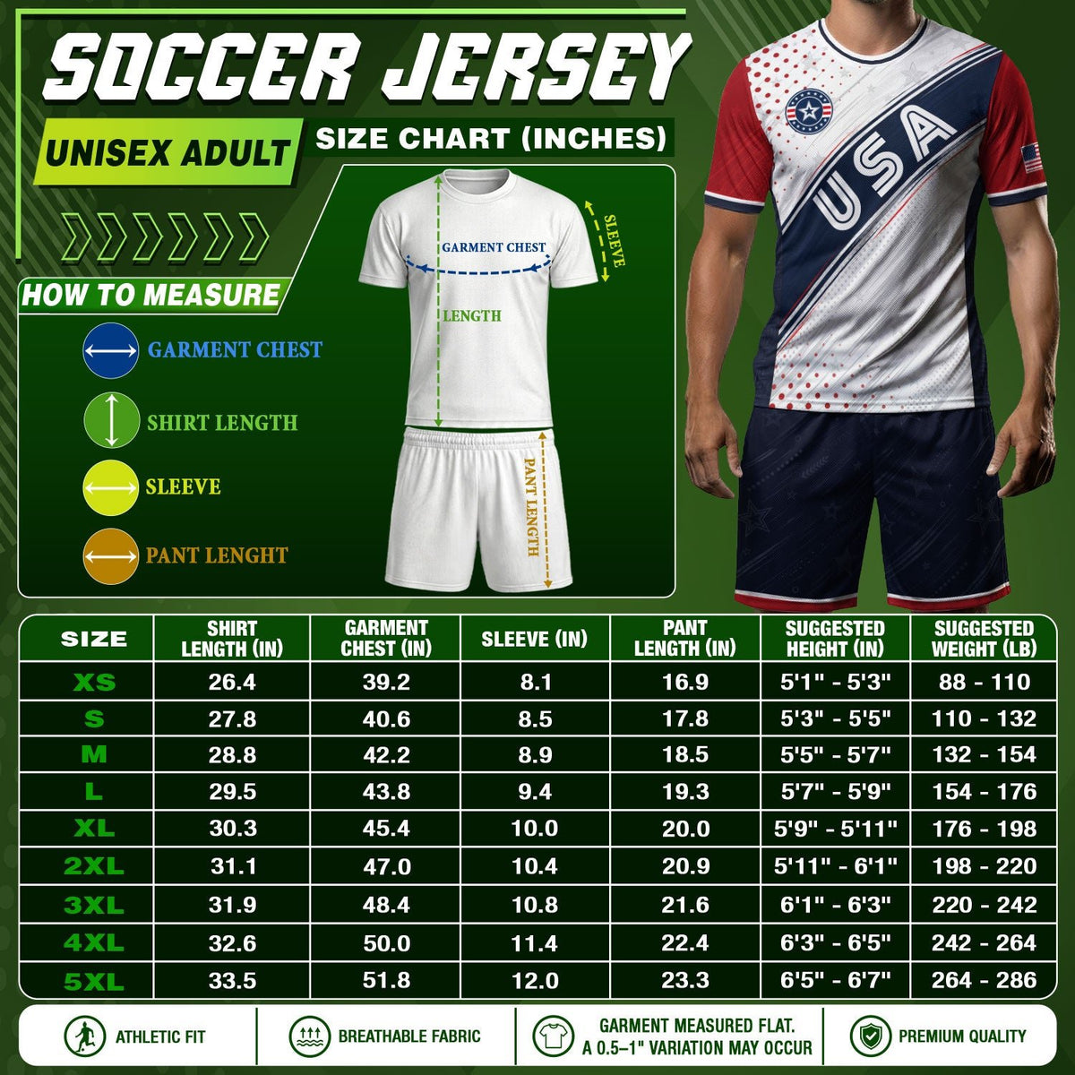 Adult USA Soccer Jersey White Navy Patriotic Diagonal Sash Polka Dot United States Tee - Rust Field Wear