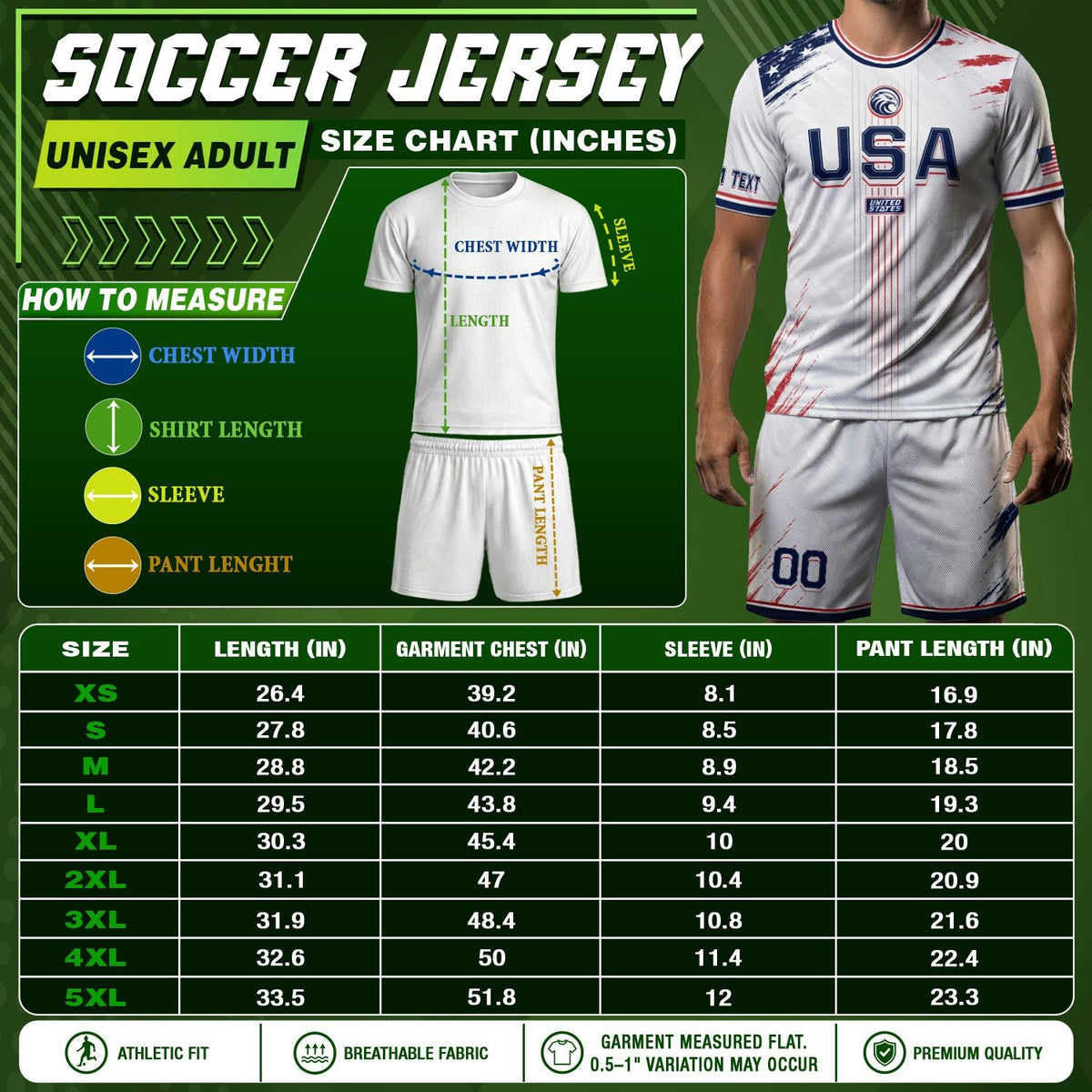 Custom USA Soccer Jersey Men White Brush Stroke Name Number Football Shirt - Rust Field Wear