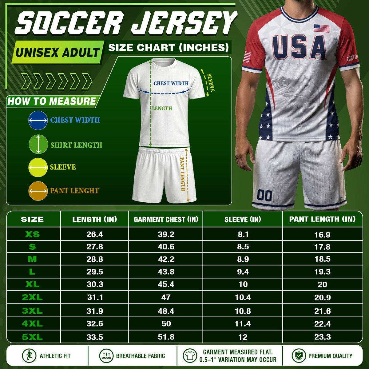 USA Soccer Jersey White Personalized American Football Shirt Eagle Pattern Team Men - Rust Field Wear