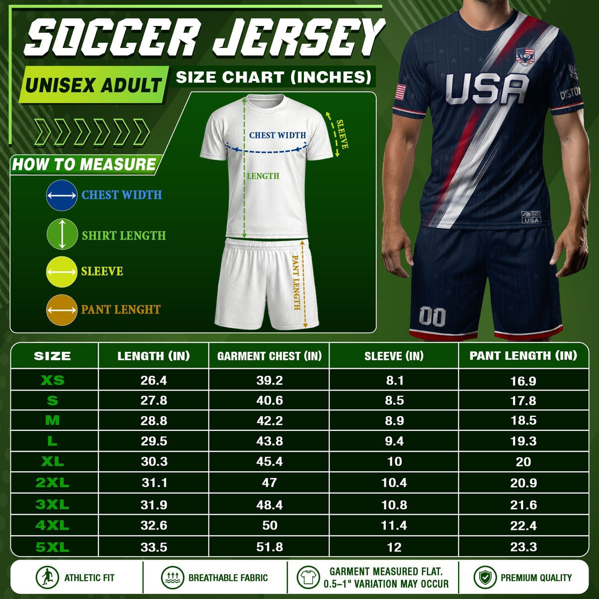 Custom Adult USA Soccer Jersey Navy Blue Patriotic American Eagle Team Football Shirt - Rust Field Wear