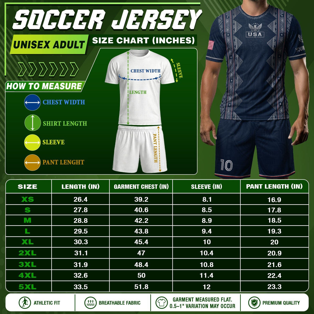 Personalized USA Soccer Jersey Adult Custom Name Number Patriotic Sports Team Uniform - Rust Field Wear