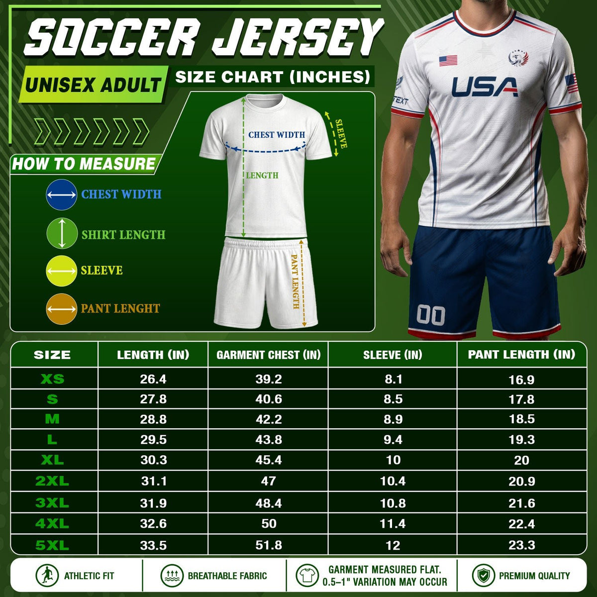 Custom White USA Soccer Jersey Personalized Adult Name Number Patriotic Sports Uniform - Rust Field Wear