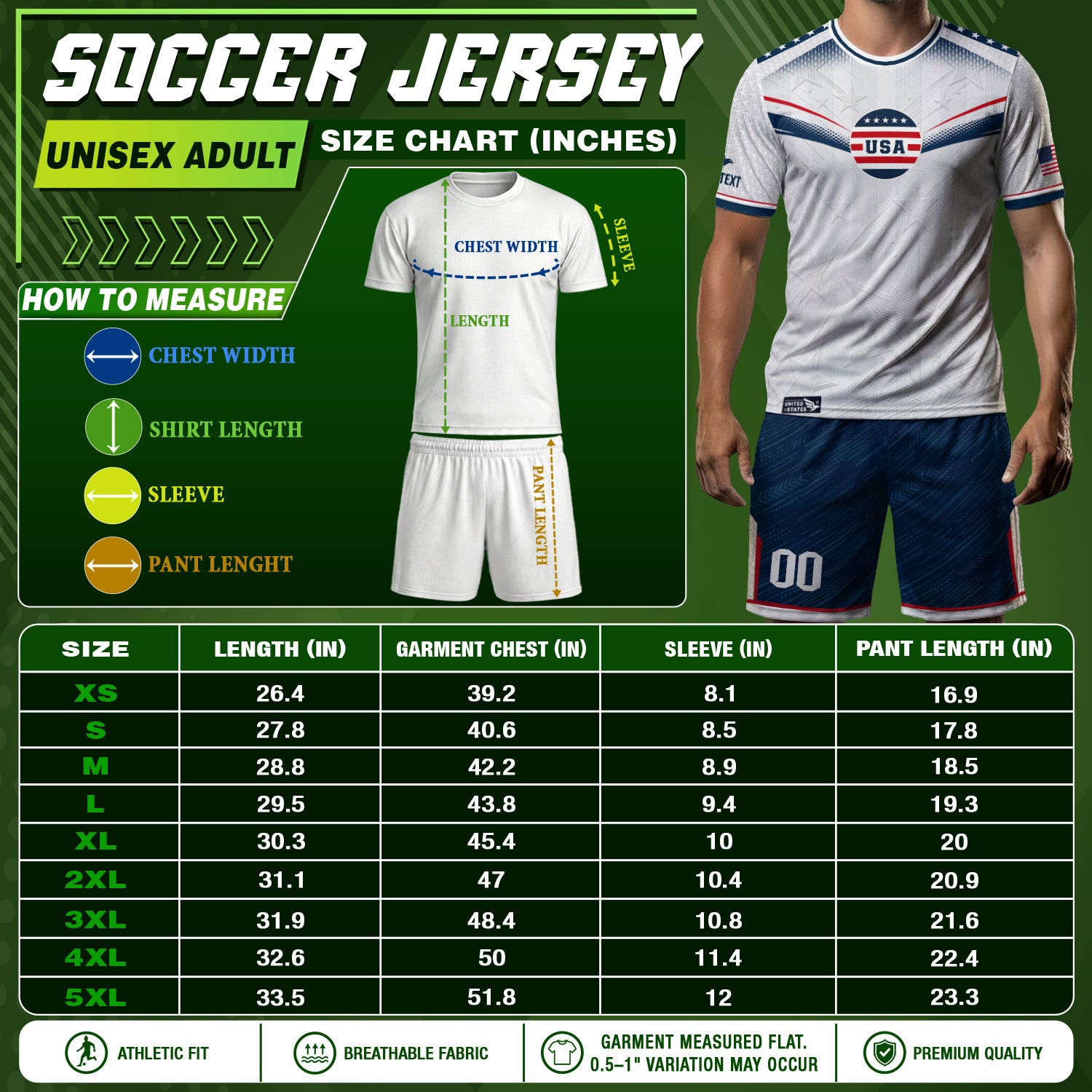Personalized USA White Soccer Jersey - Custom Name & Number Patriotic Sports Gear