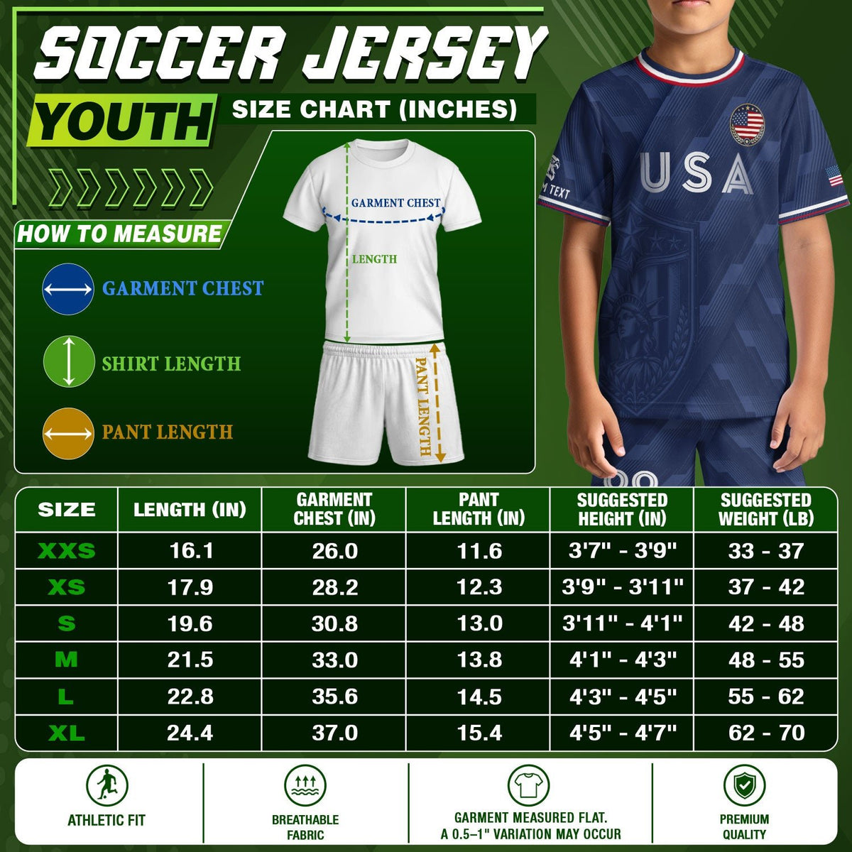 Custom Name Kids Soccer Jersey Personalized USA Youth Athletic Sport T Shirt - Rust Field Wear