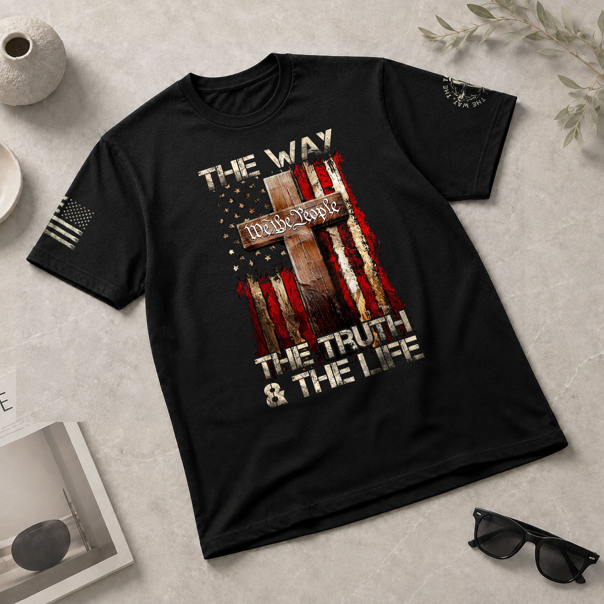 Faith Based Christian Tee Shirts, Jesus Is The Way - Christian Shirts for Men - Rust Field Wear
