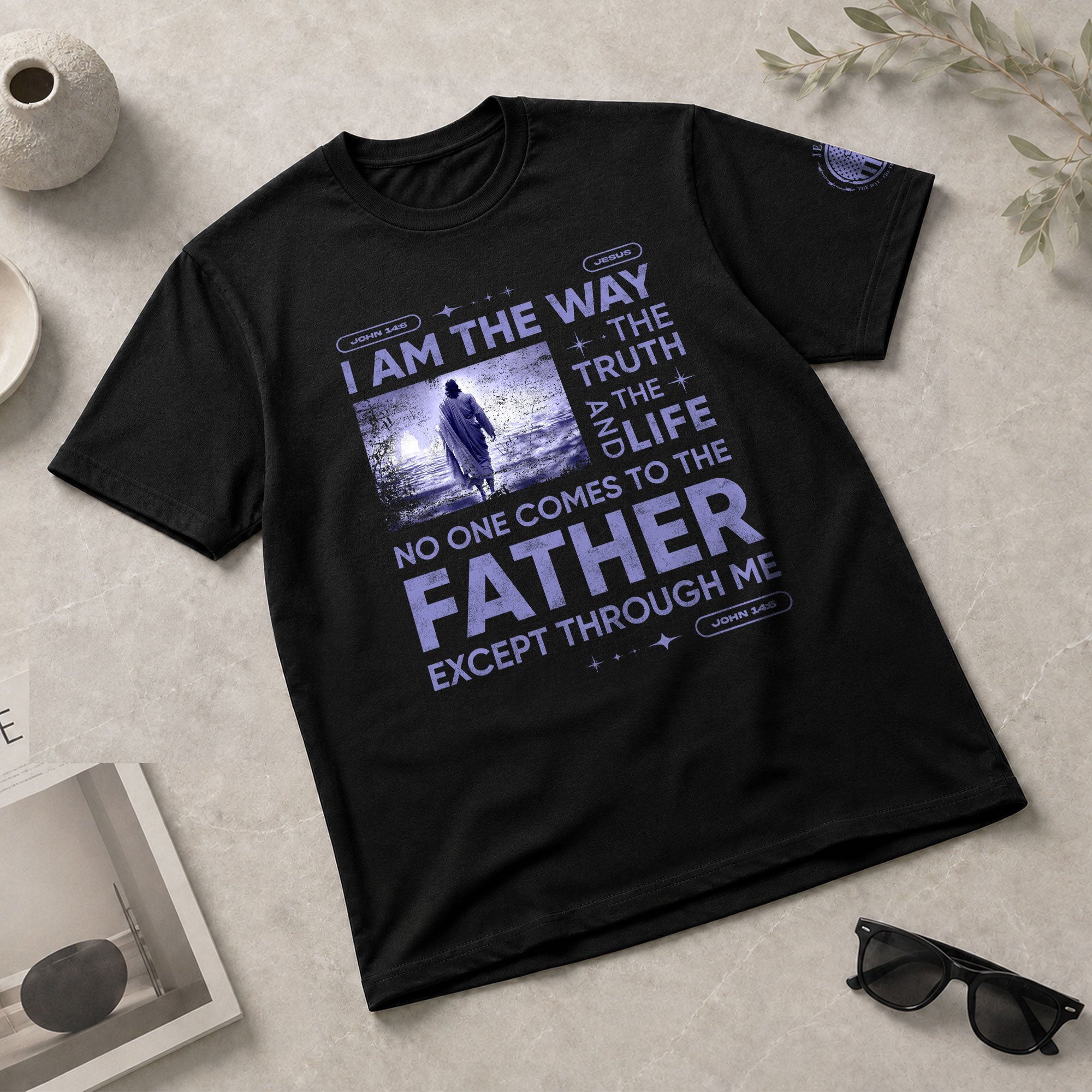 Christian Tee Shirts, Walk the Way John 14:6 - Christian Shirts for Men - Rust Field Wear
