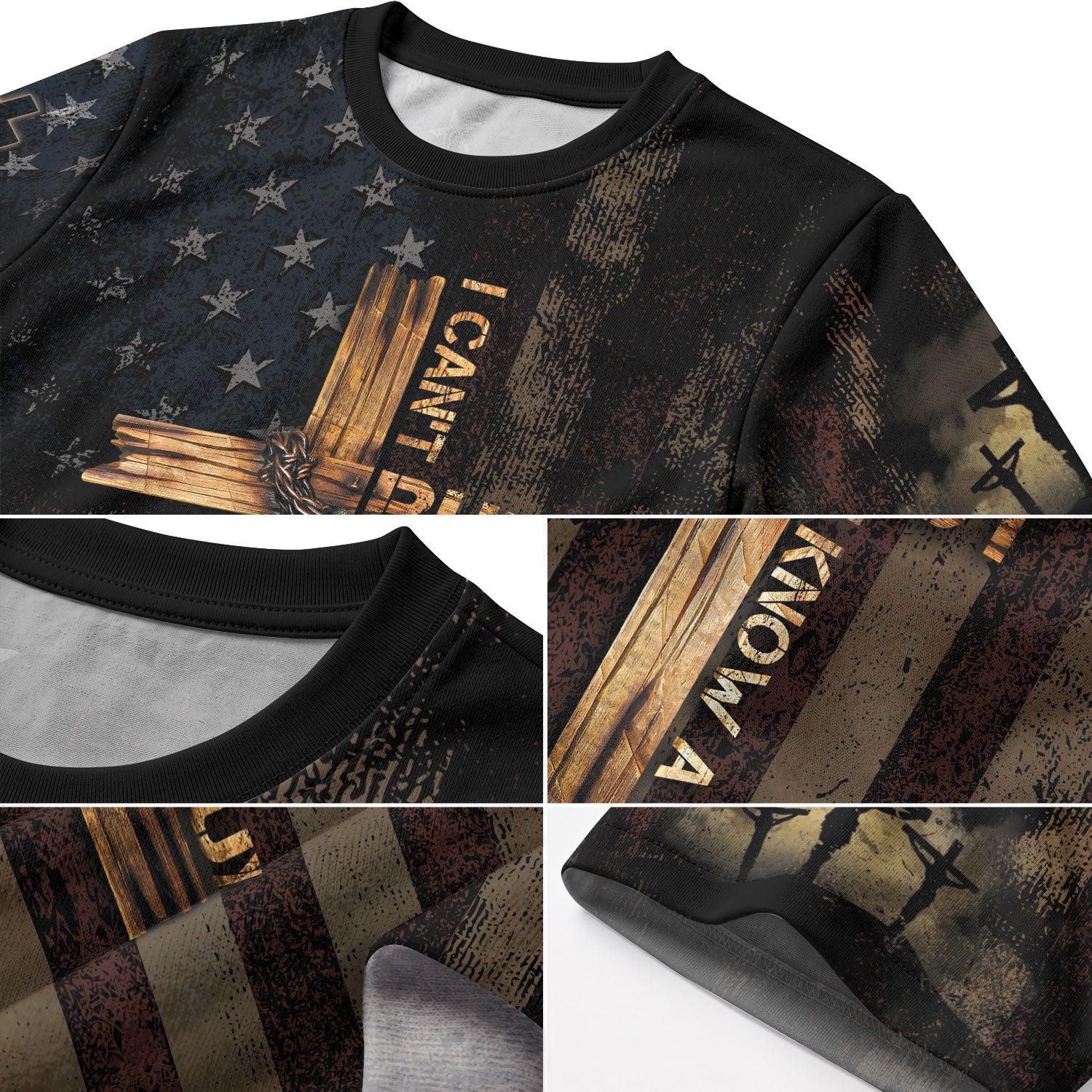 Freedom Shirts - I Can't But I Know A Guy Cross and Flag Faith Warrior, Christian Tee Shirts for Men, RustField Co - Rust Field Wear