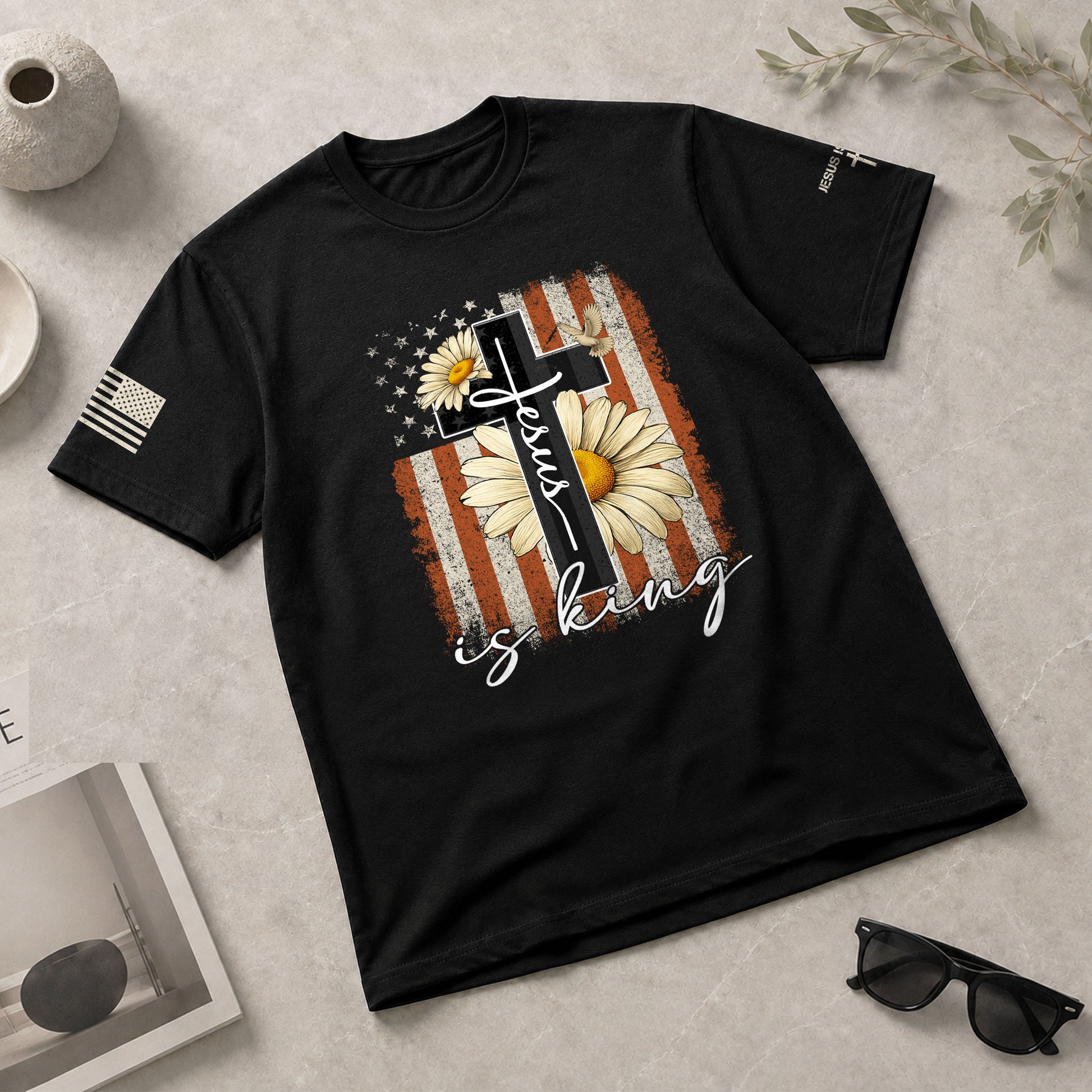 Jesus Is King Christian, Christian Shirts for Men - Christian Tee Shirts - Rust Field Wear