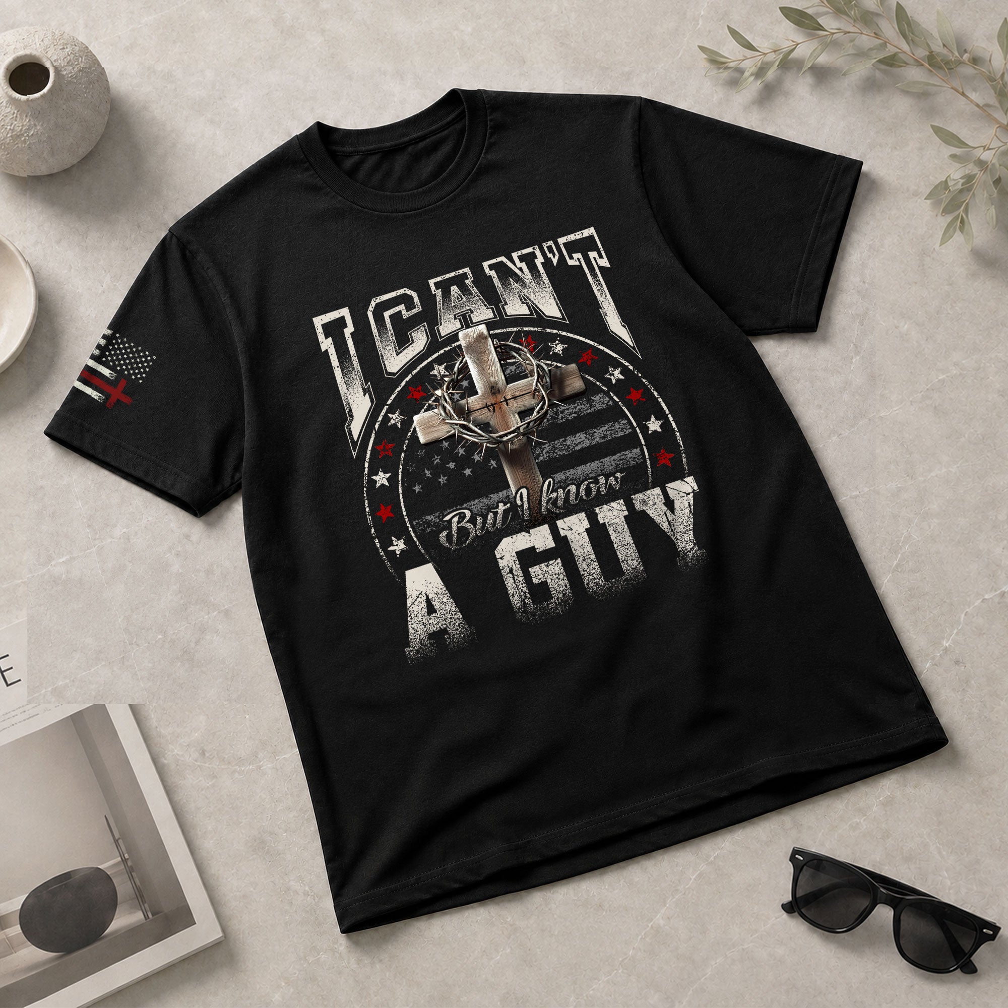 Christian Shirts for Men - I Can’t But I Know A Guy Christian, Christian Tee Shirts - Rust Field Wear