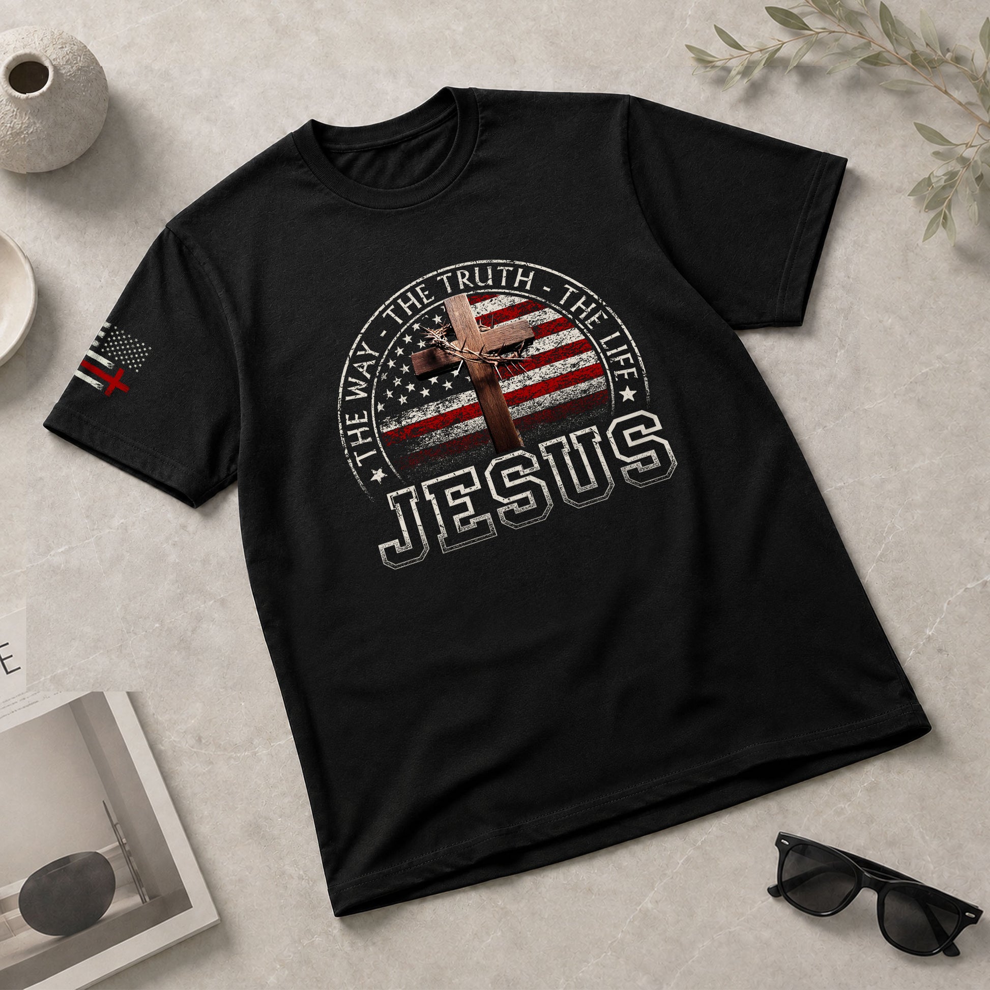 The Way. The Truth. The Life. Jesus - Christian Tee Shirts, Christian Shirts for Men - Rust Field Wear
