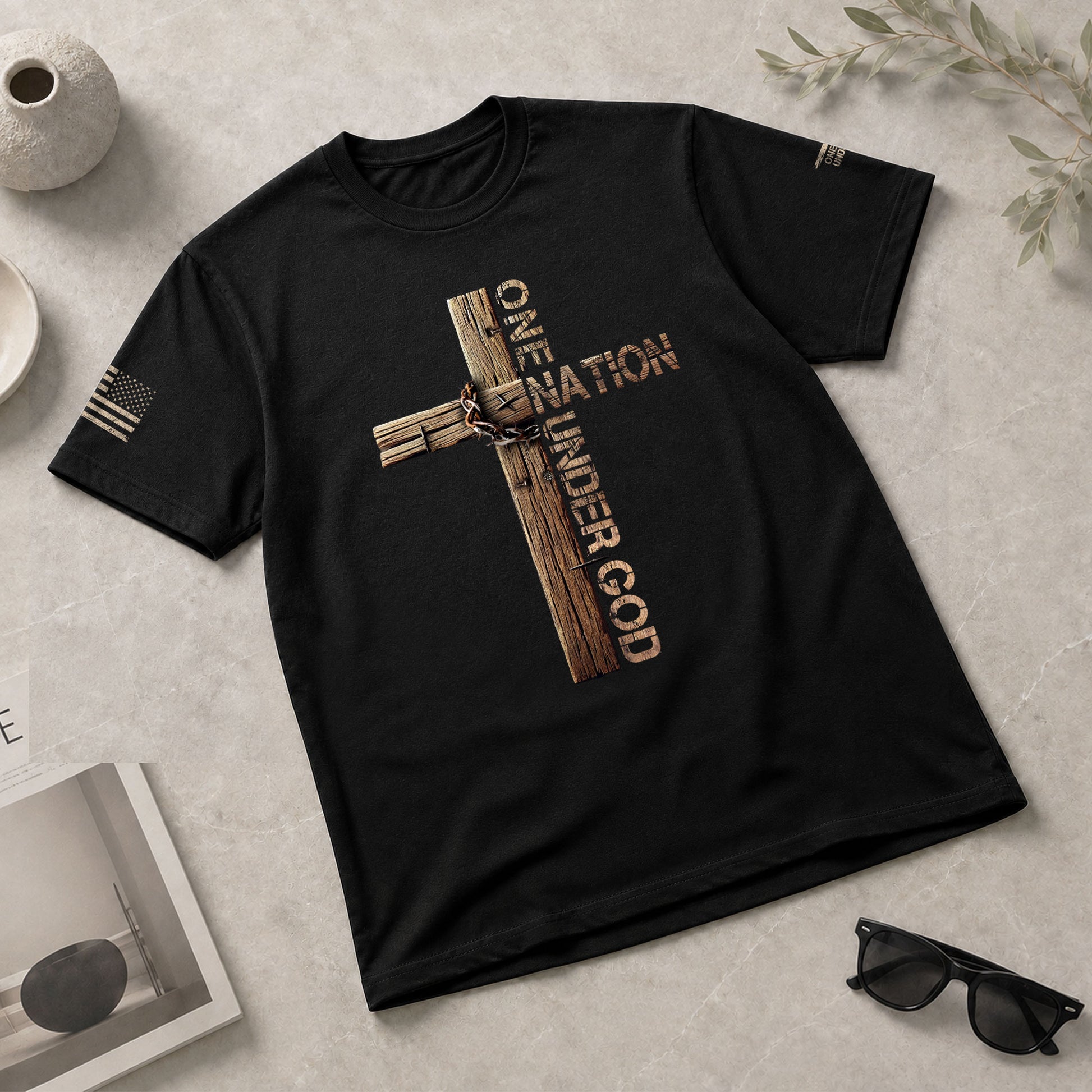 Under God We Stand - Christian Tee Shirts, Christian Shirts for Men - Rust Field Wear