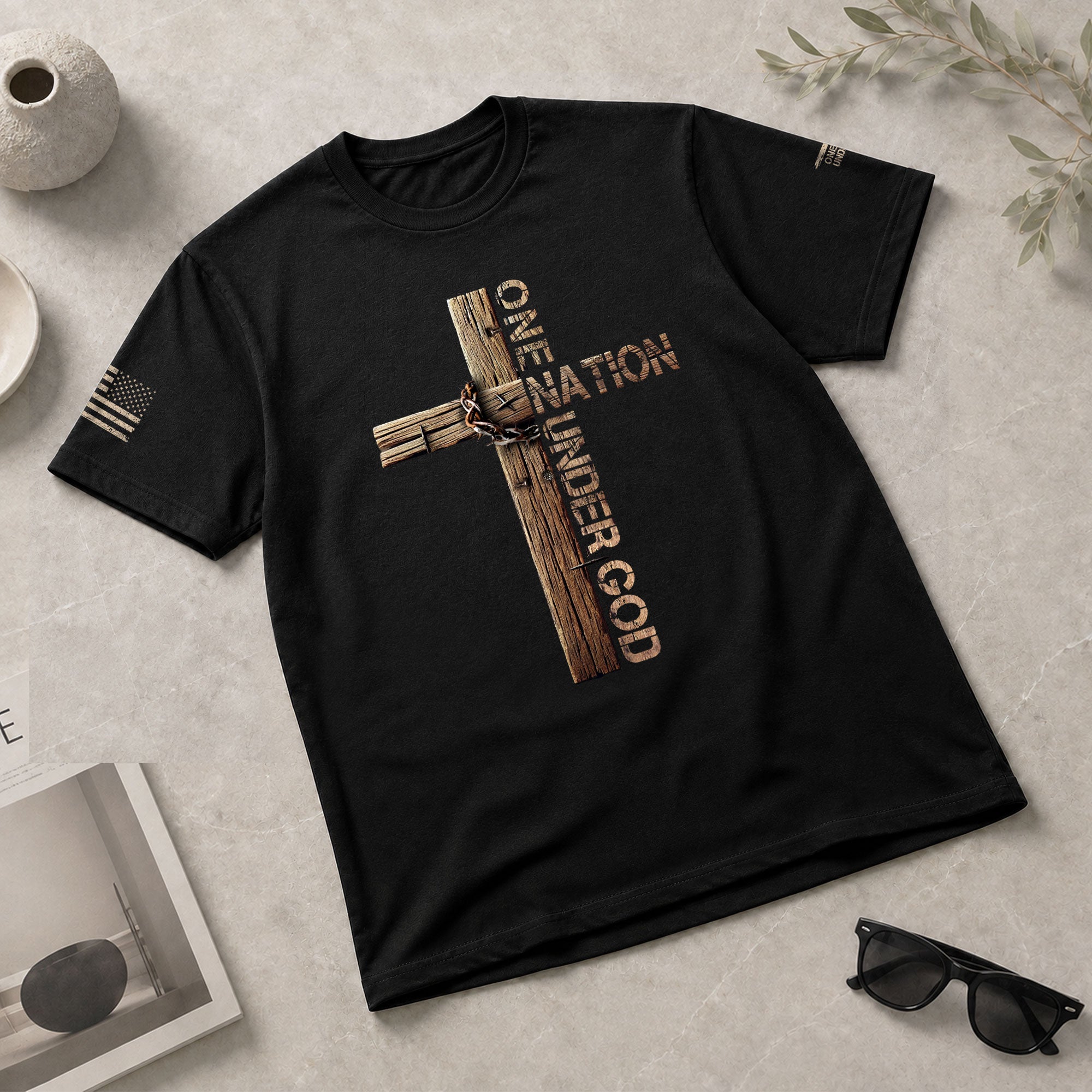 Under God We Stand - Christian Tee Shirts, Christian Shirts for Men - Rust Field Wear