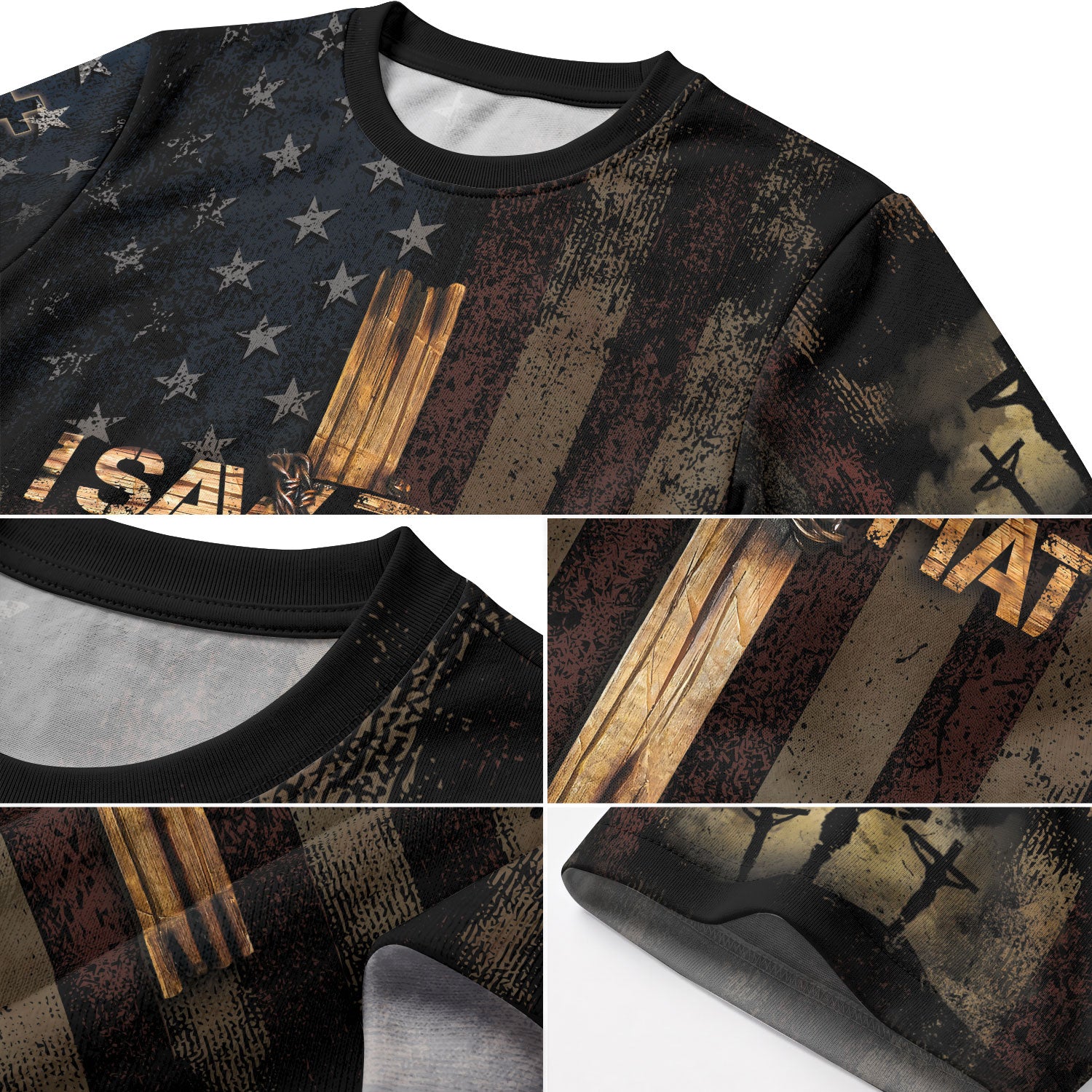 Christian Tee Shirts for Men, RustField Co - I SAW THAT Cross and Crown of Thorns Patriotic, Freedom Shirts - Rust Field Wear
